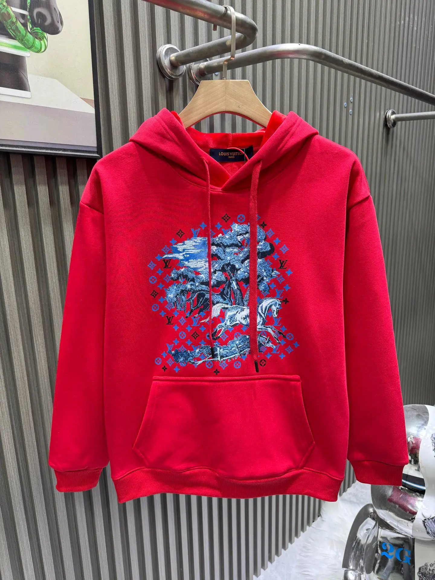 Monogram Horse Graphic Cotton Hoodie D19014542