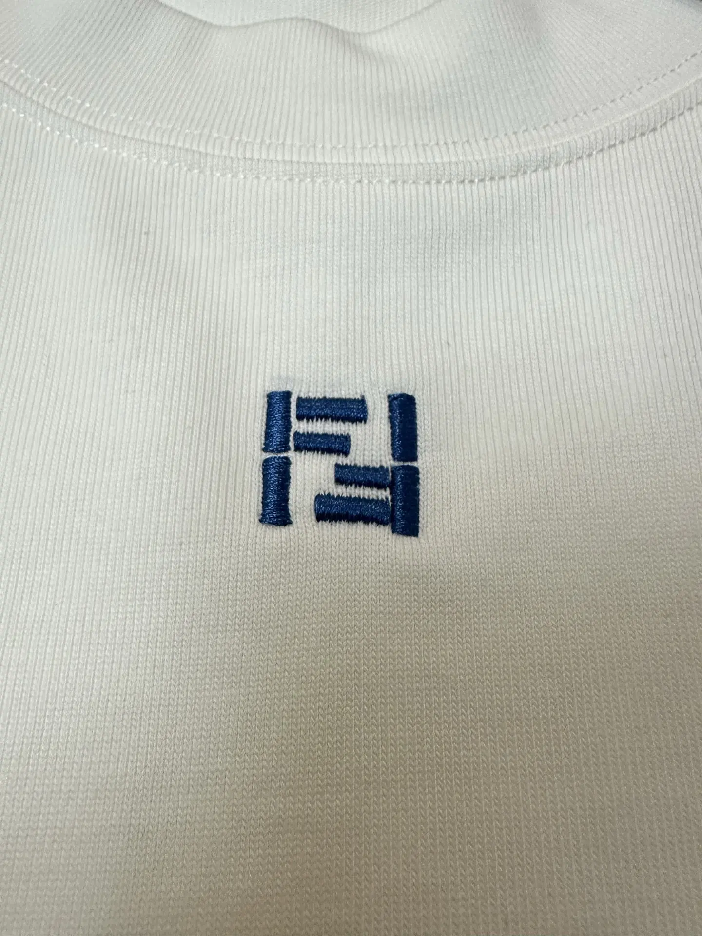 FF Logo Embroidered Heavyweight Cotton T-Shirt D19011575 — view 7