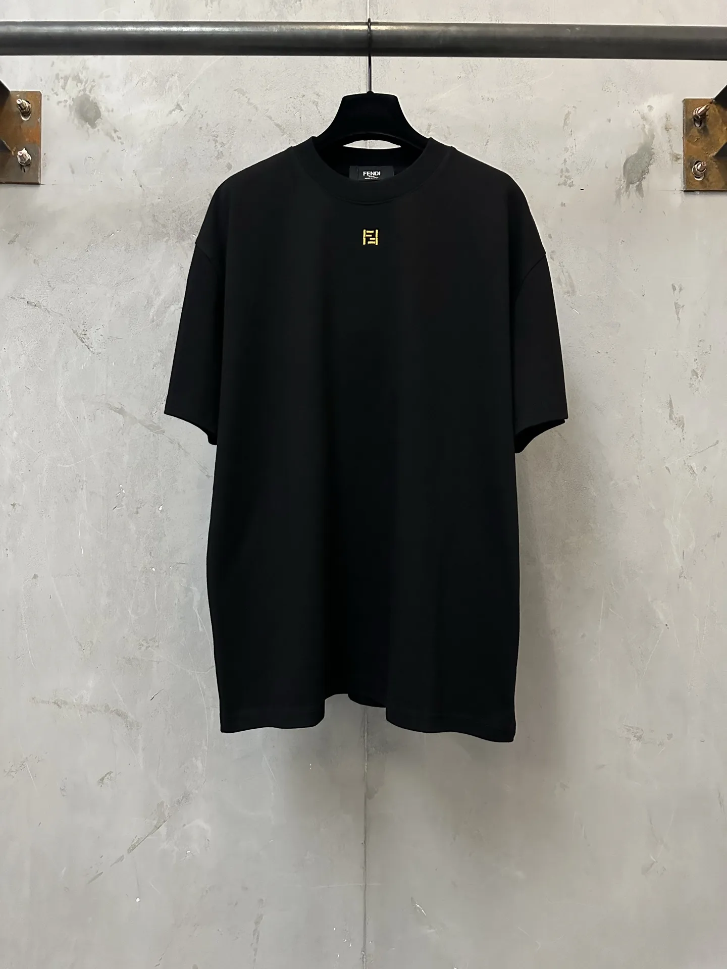 FF Logo Embroidered Heavyweight Cotton T-Shirt D19011574