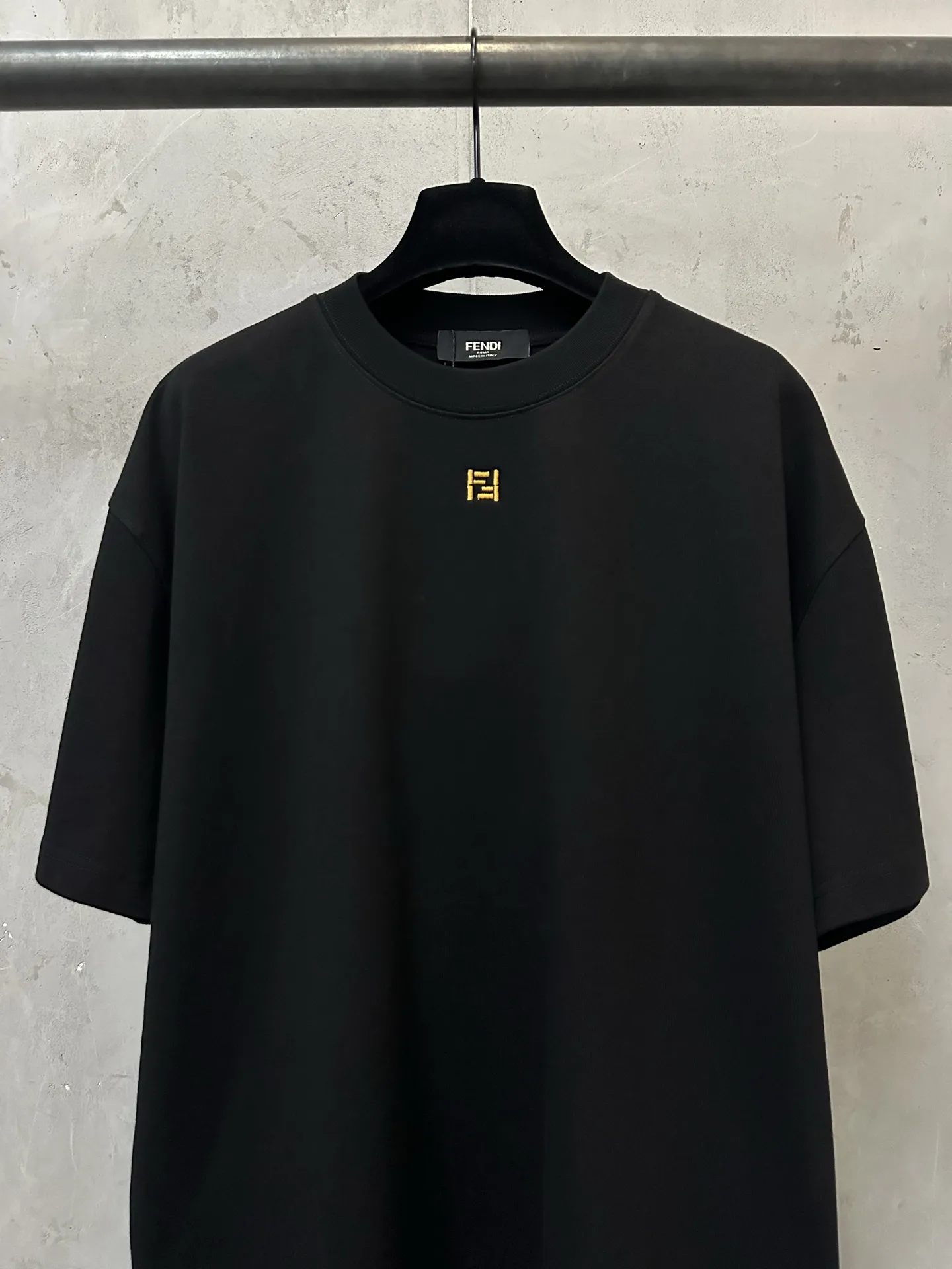 FF Logo Embroidered Heavyweight Cotton T-Shirt D19011574 — view 3