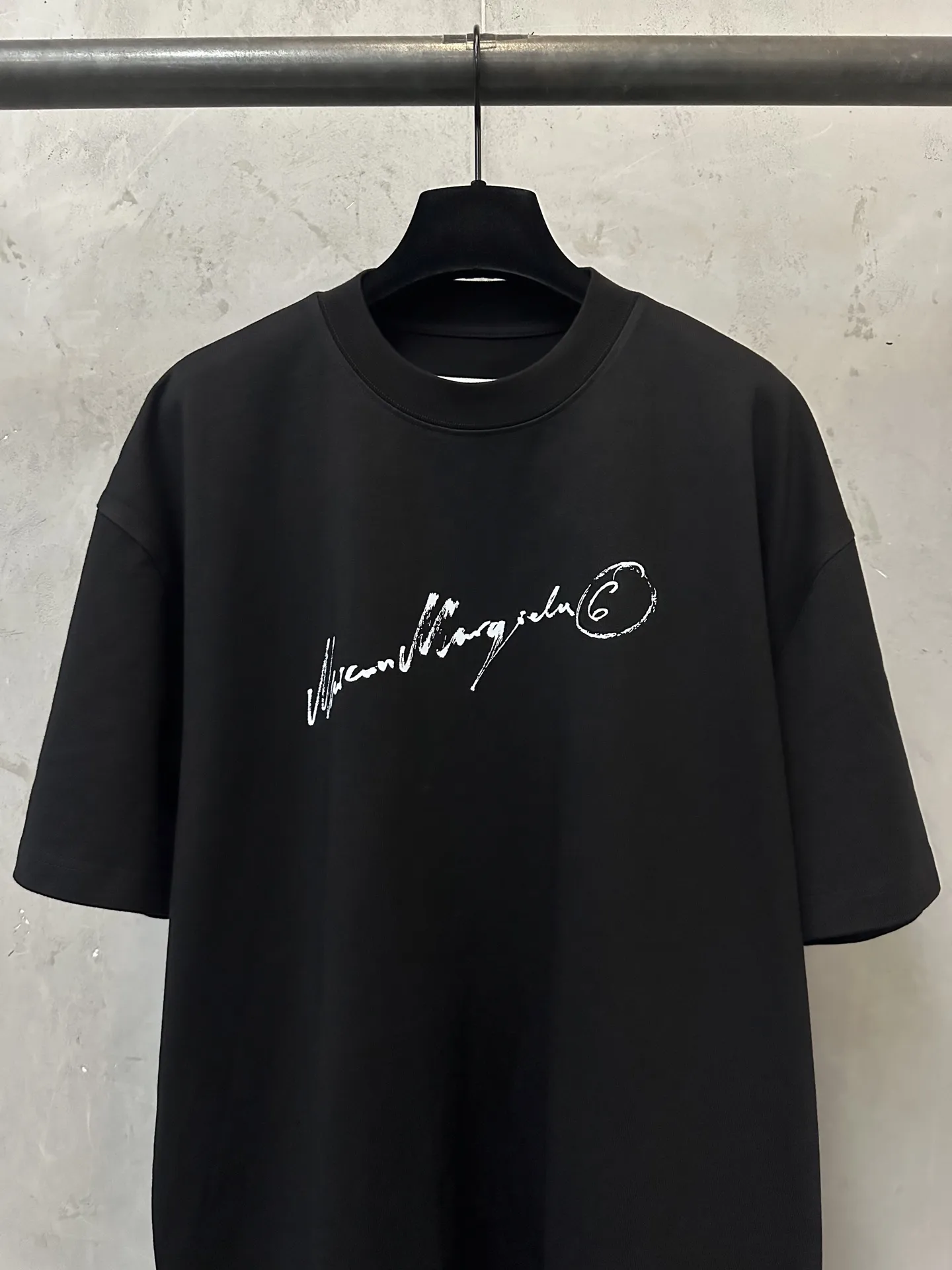 MM6 Maison Margiela Handwritten Logo Cotton T-Shirt D19011583 — view 3