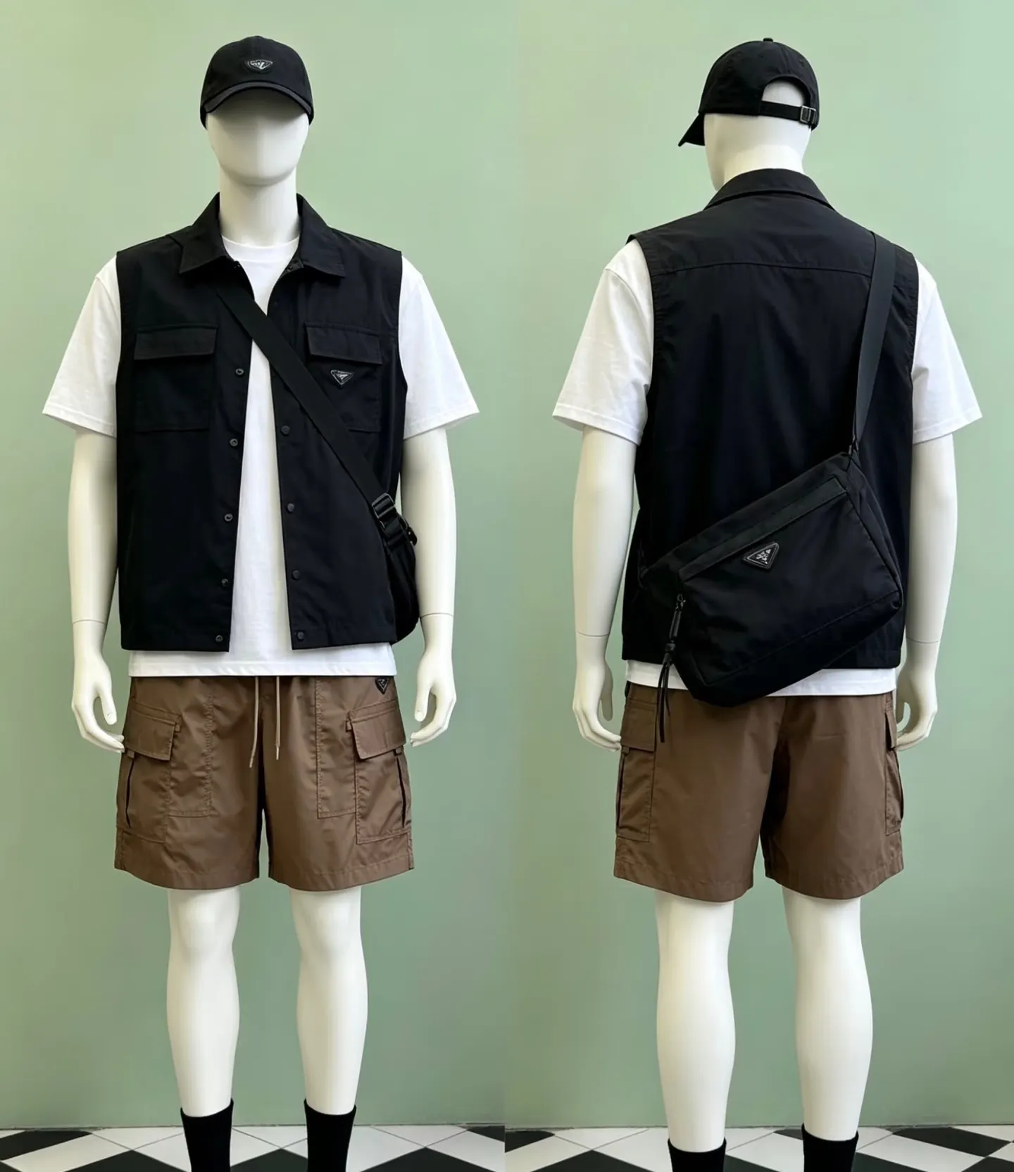 Logo-Plaque Re-Nylon Utility Vest D19516223