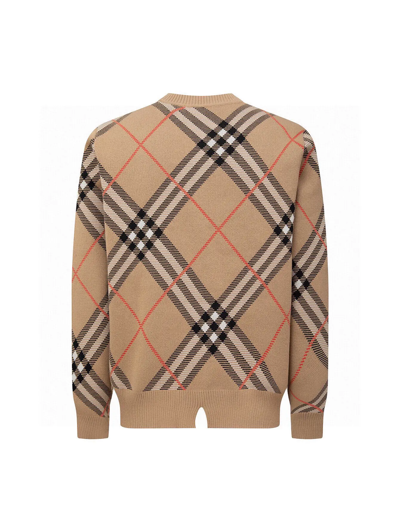 Check Wool-Blend Crew-Neck Sweater D19516395 — view 2