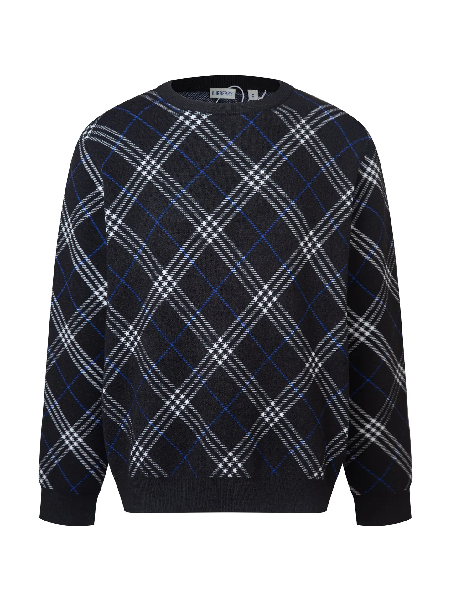 Check Wool-Blend Crew-Neck Sweater D19516455