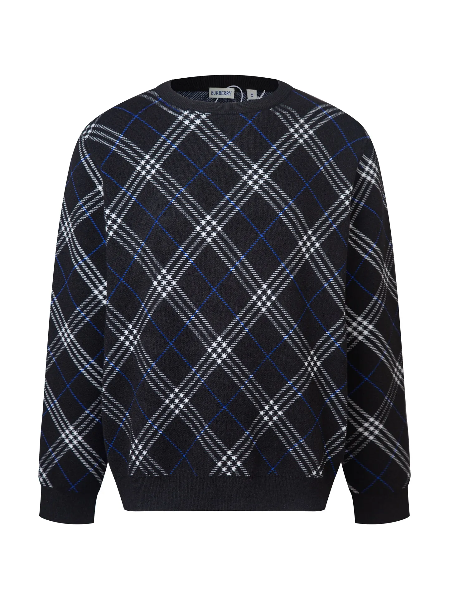 Check Wool-Blend Crew-Neck Sweater D19516455