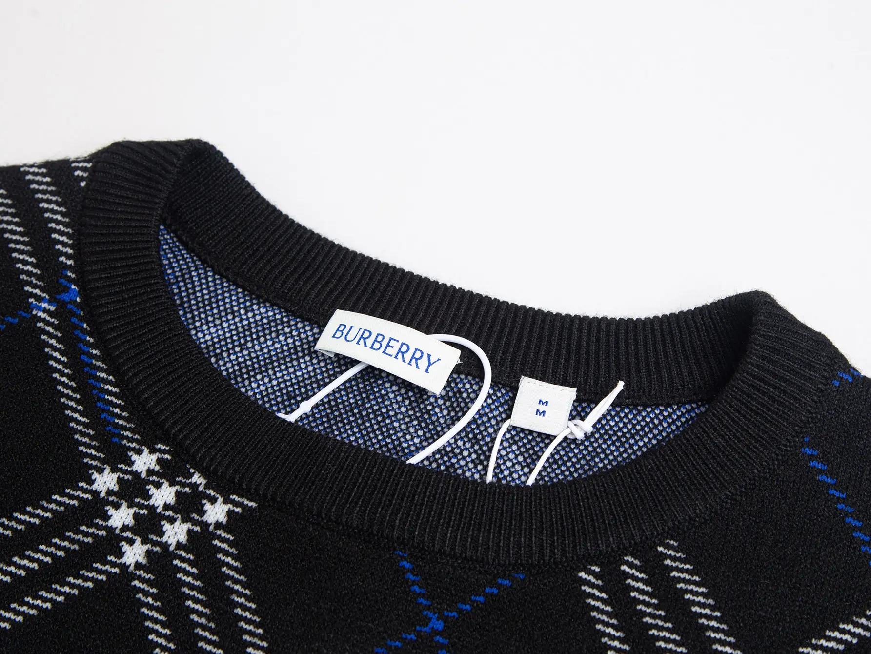 Check Wool-Blend Crew-Neck Sweater D19516455 — view 3