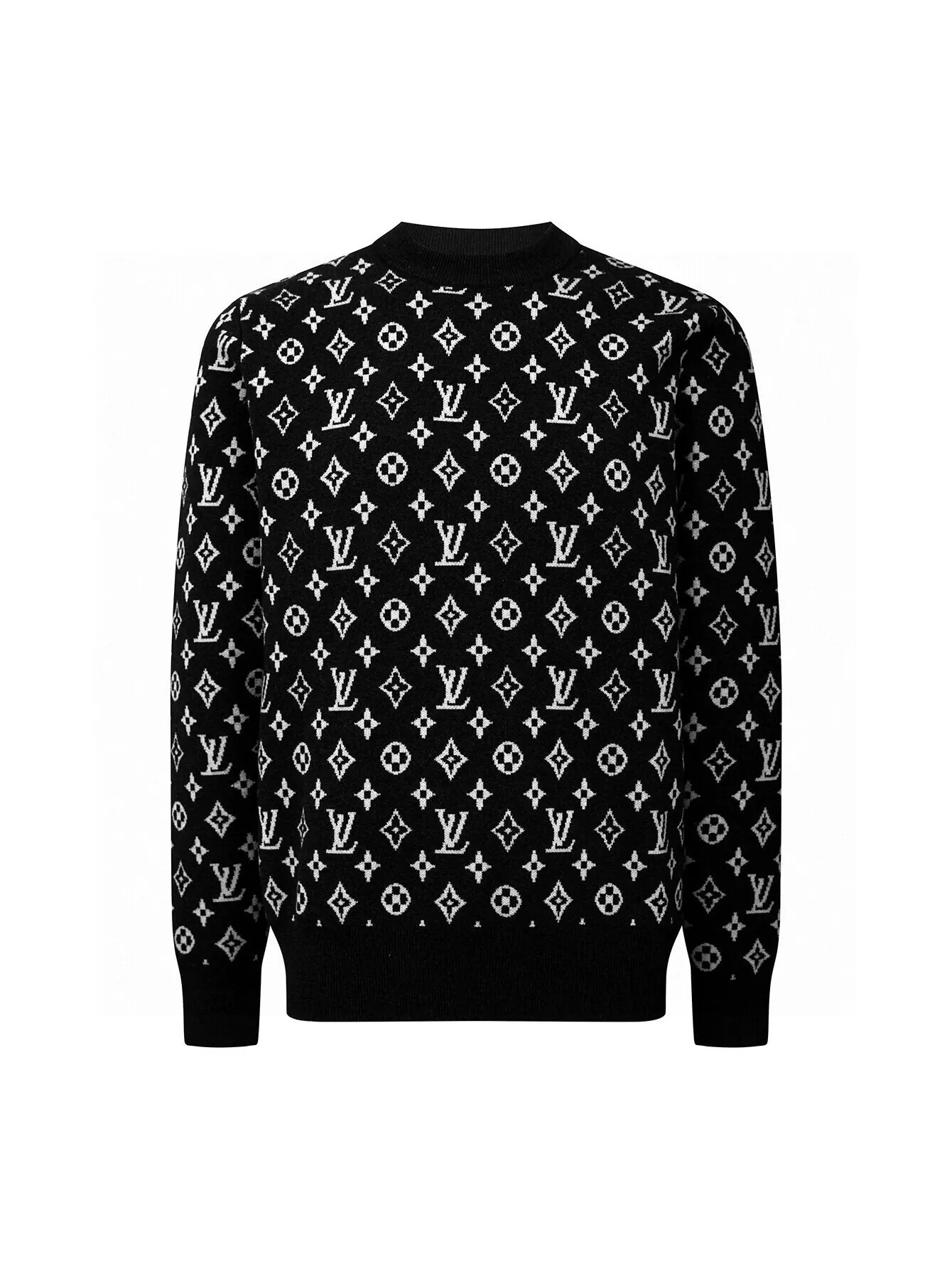 Monogram Jacquard Wool Crew-Neck Sweater D19516459