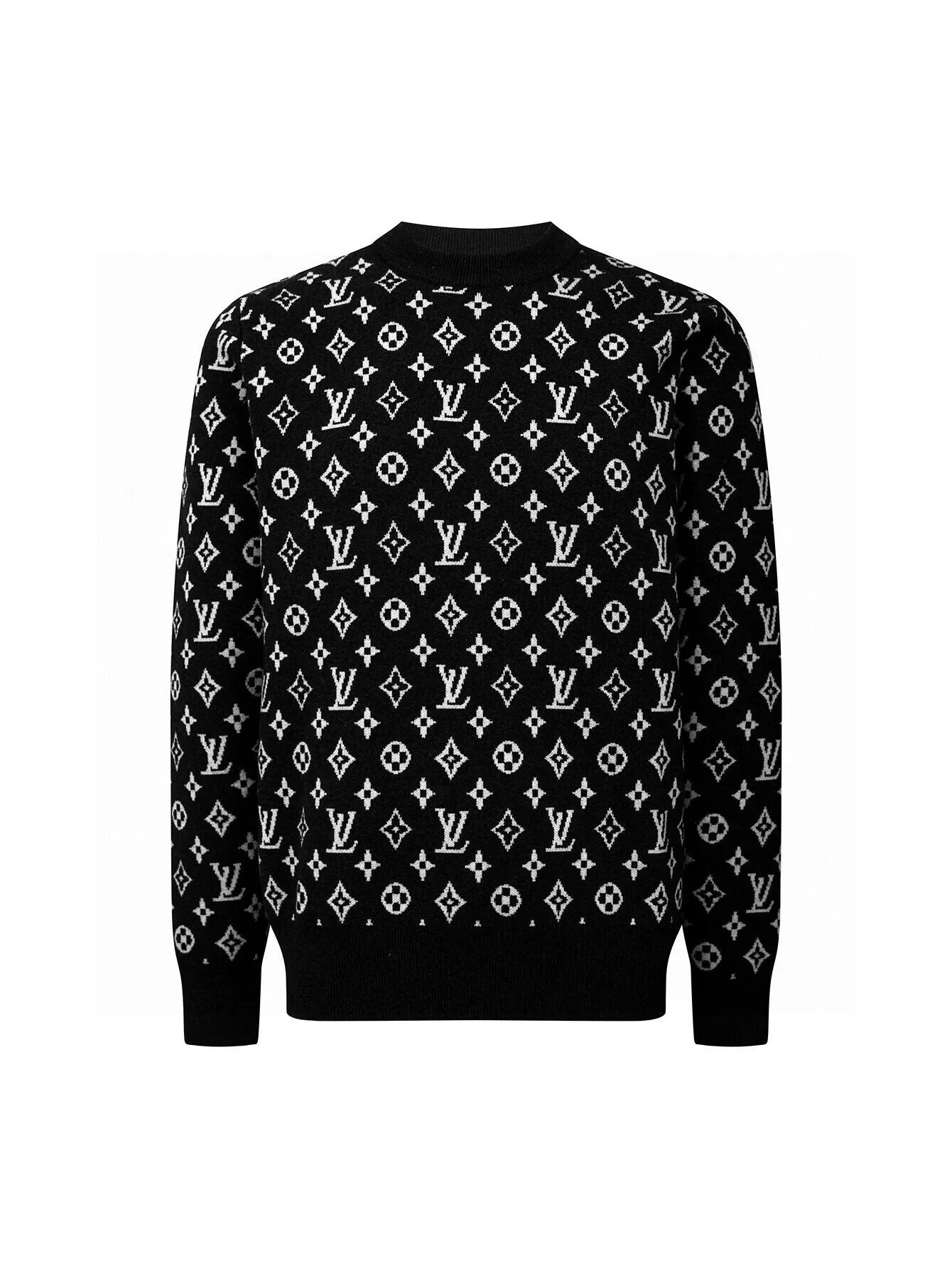 Monogram Jacquard Wool Crew-Neck Sweater D19516459