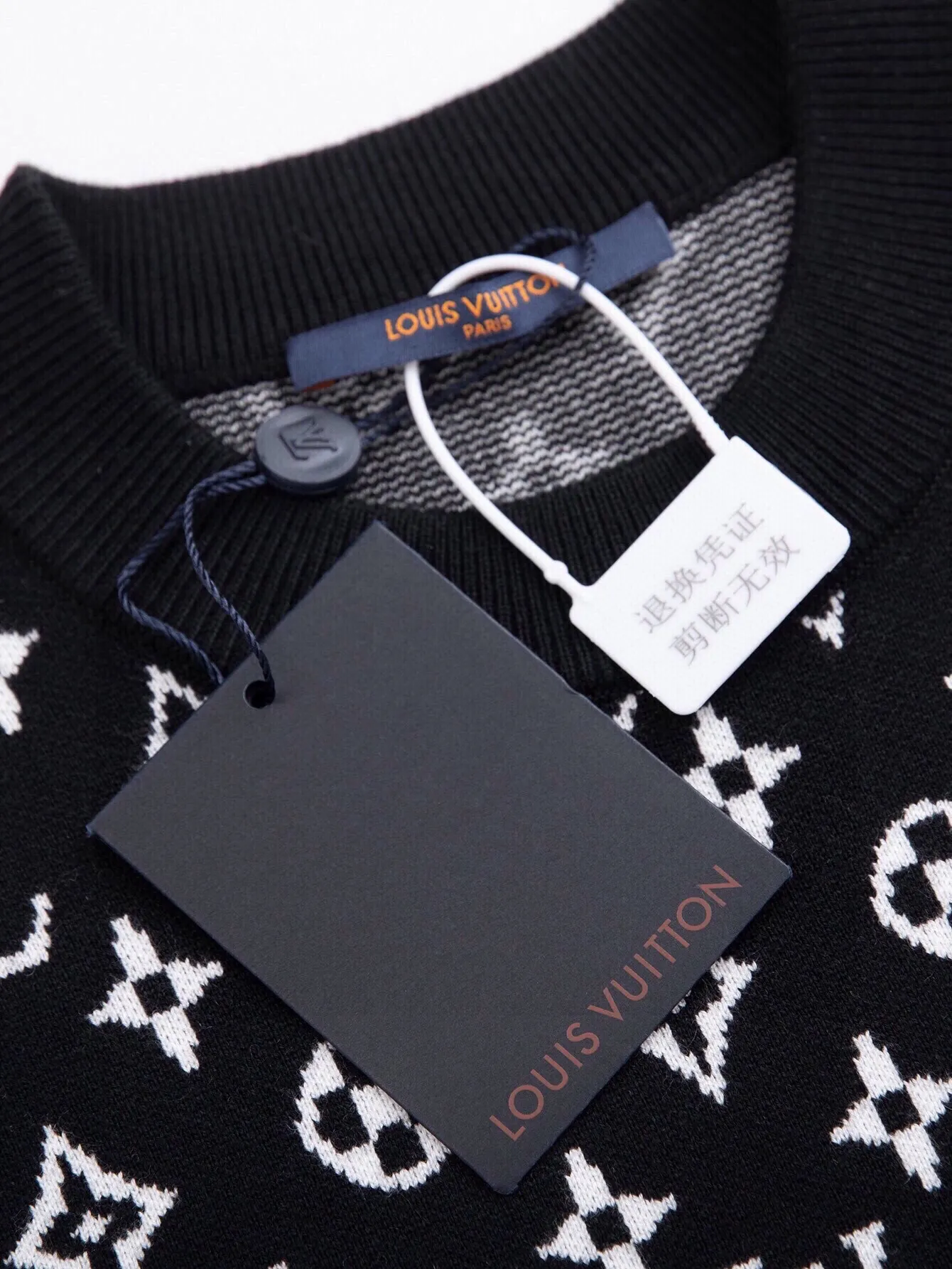 Monogram Jacquard Wool Crew-Neck Sweater D19516459 — view 3