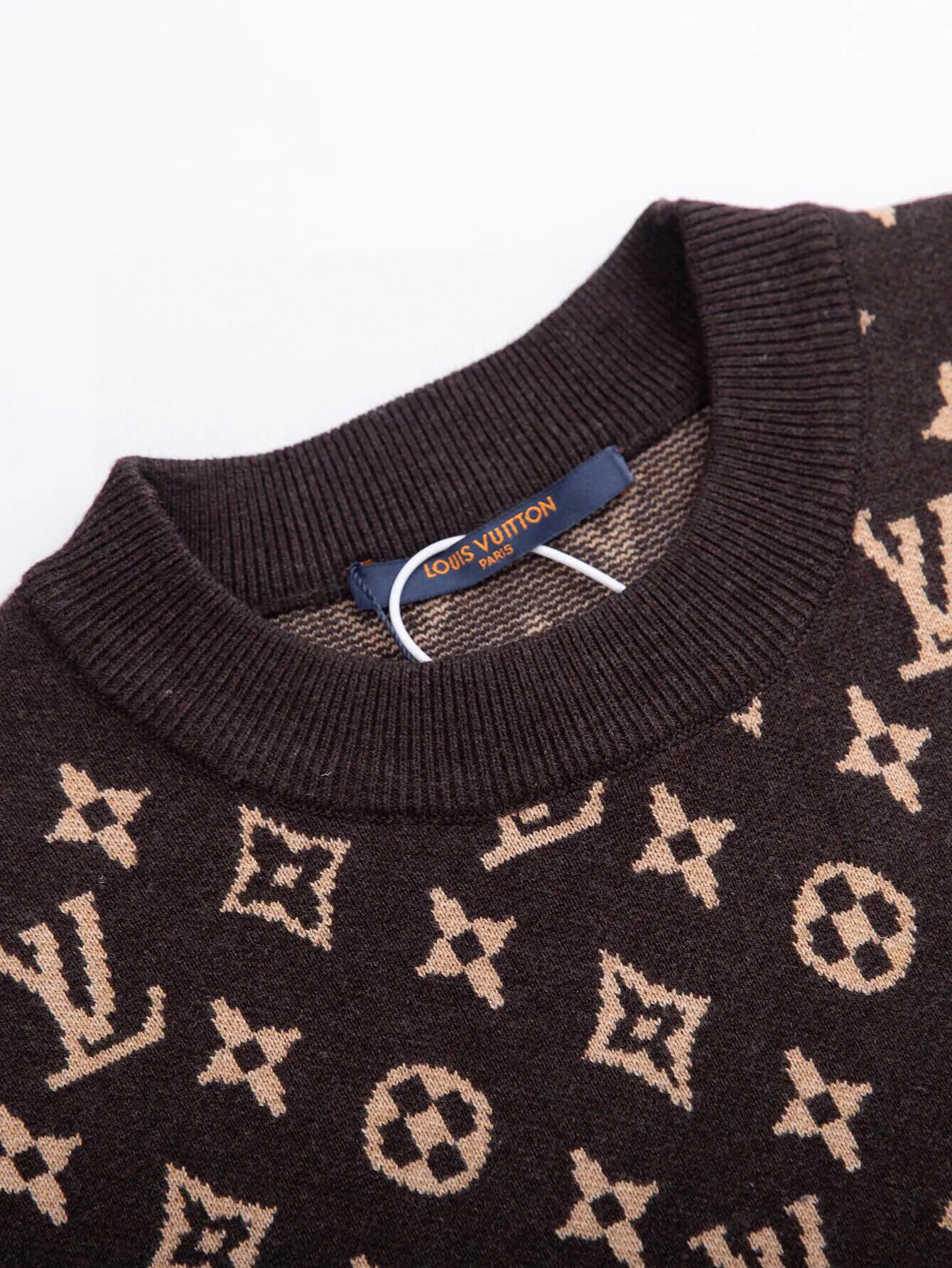Monogram Jacquard Wool Crew-Neck Sweater D19516458 — view 4