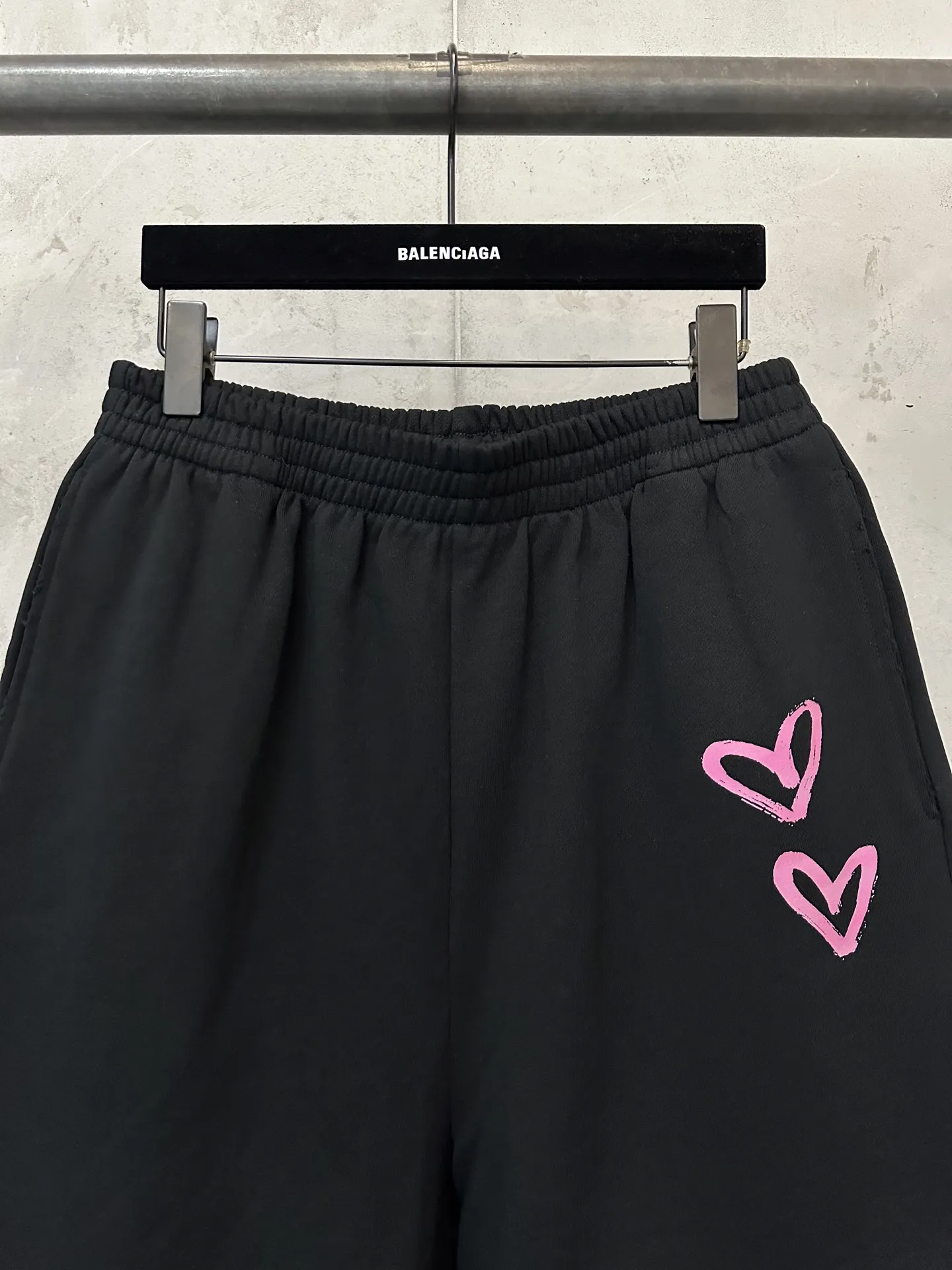 Heart Print Cotton-Jersey Sweat Shorts D19518962 — view 3