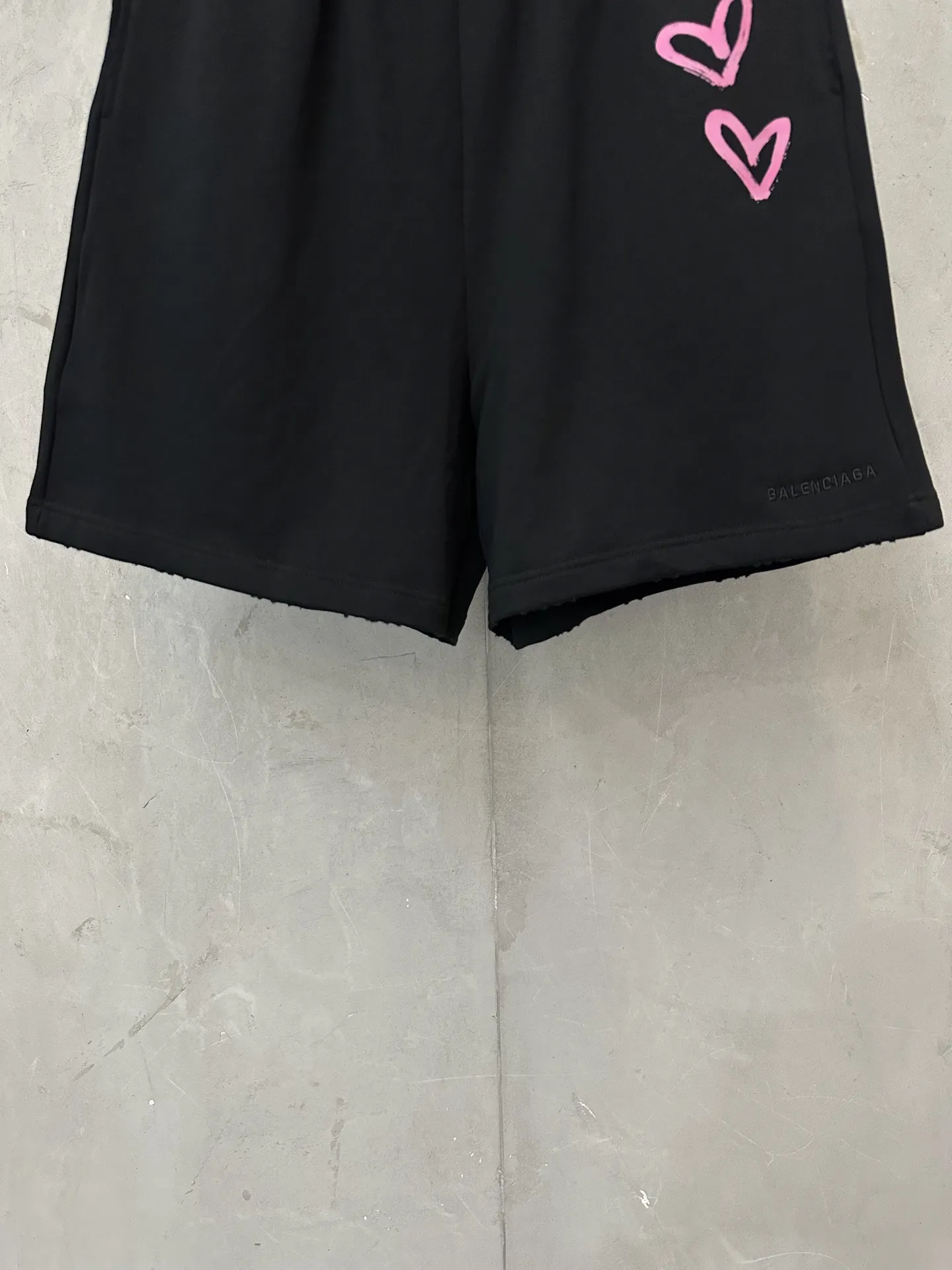 Heart Print Cotton-Jersey Sweat Shorts D19518962 — view 4