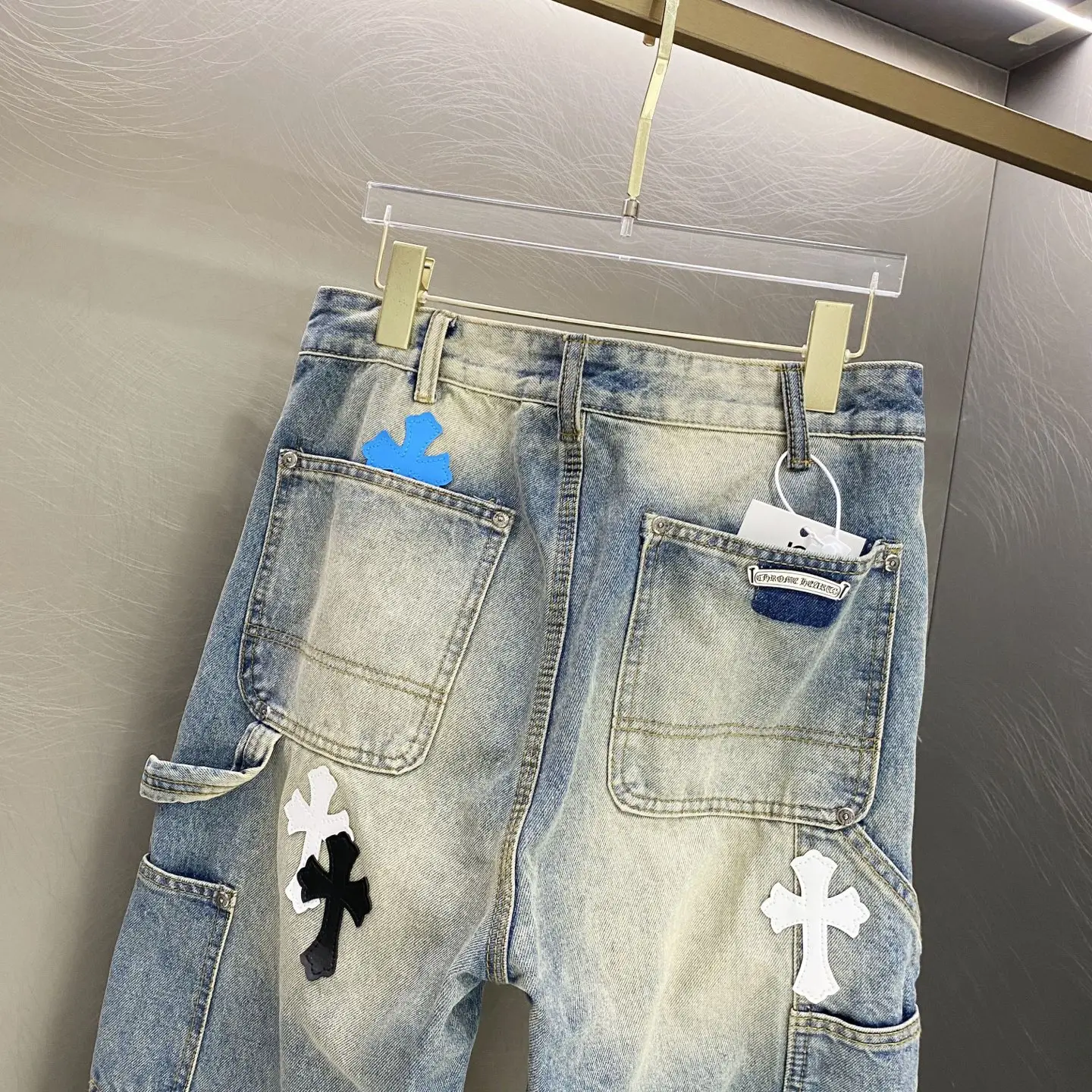 Cross Patch Straight-Leg Carpenter Jeans D19519618 — view 3
