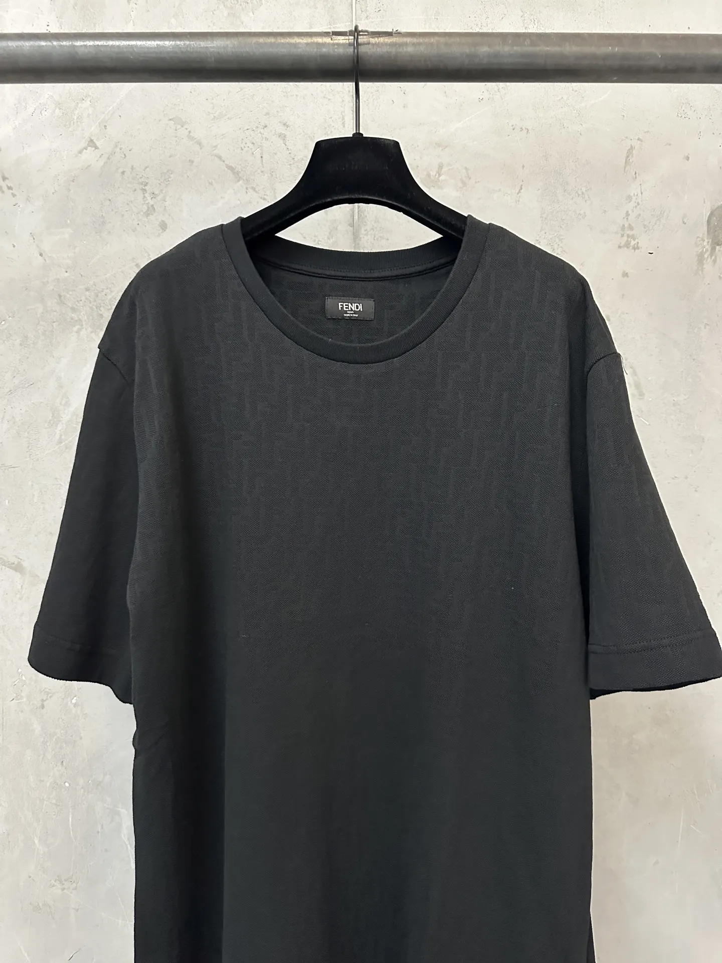 FF Monogram Jacquard Cotton T-Shirt D19525050 — view 3