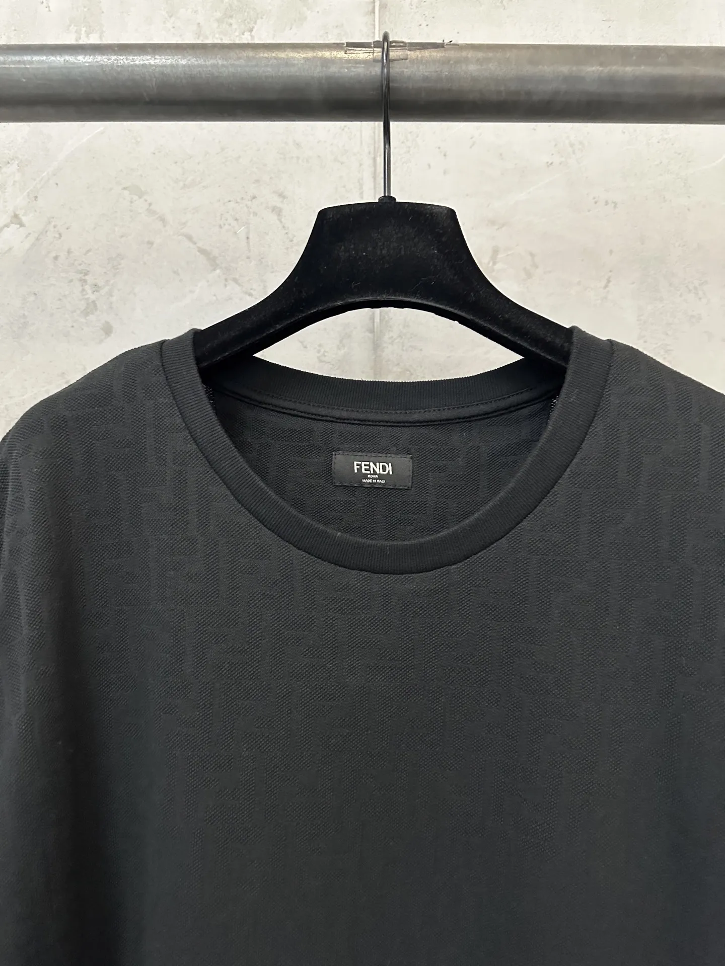 FF Monogram Jacquard Cotton T-Shirt D19525050 — view 5
