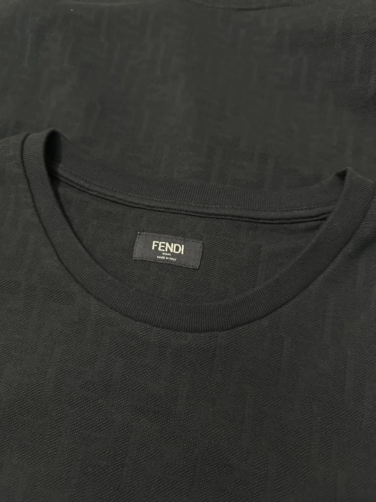 FF Monogram Jacquard Cotton T-Shirt D19525050 — view 6