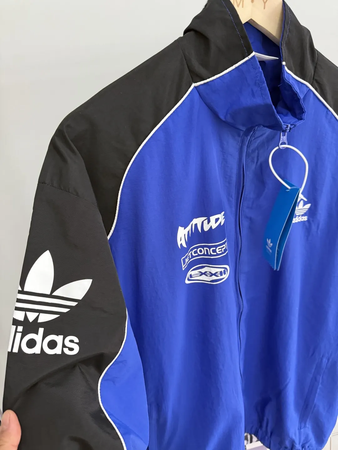 Logo-Print Color-Block Track Jacket D19514407 — view 2