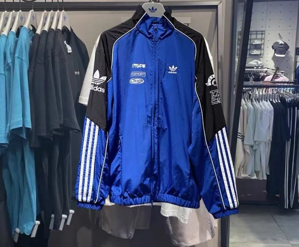 Logo-Print Color-Block Track Jacket D19514407 — view 10