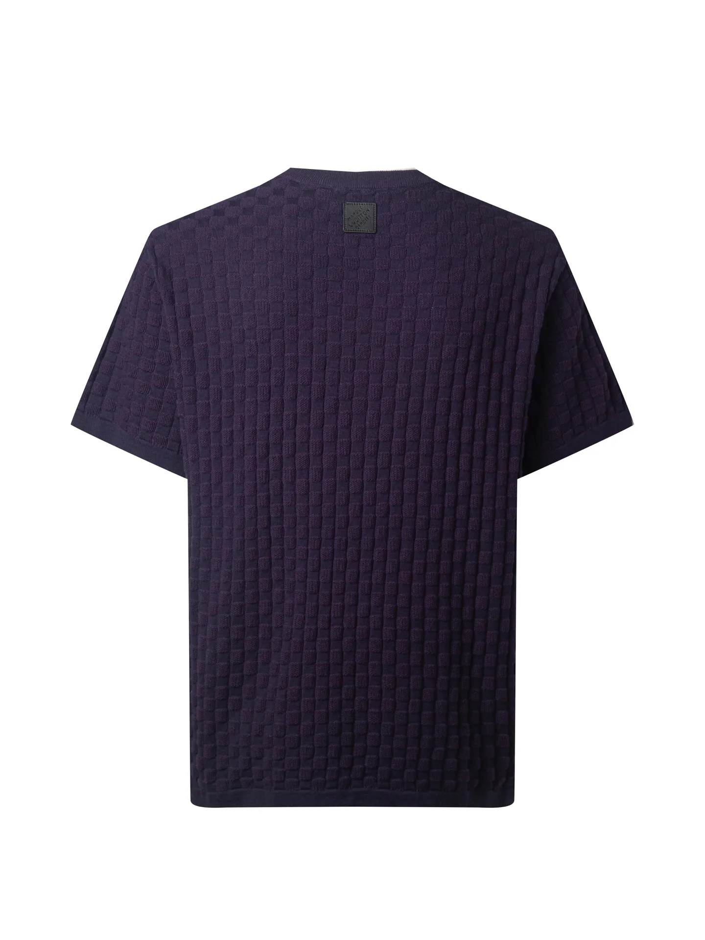 Damier Embroidered Wool-Blend Knit T-Shirt D19511464 — view 2