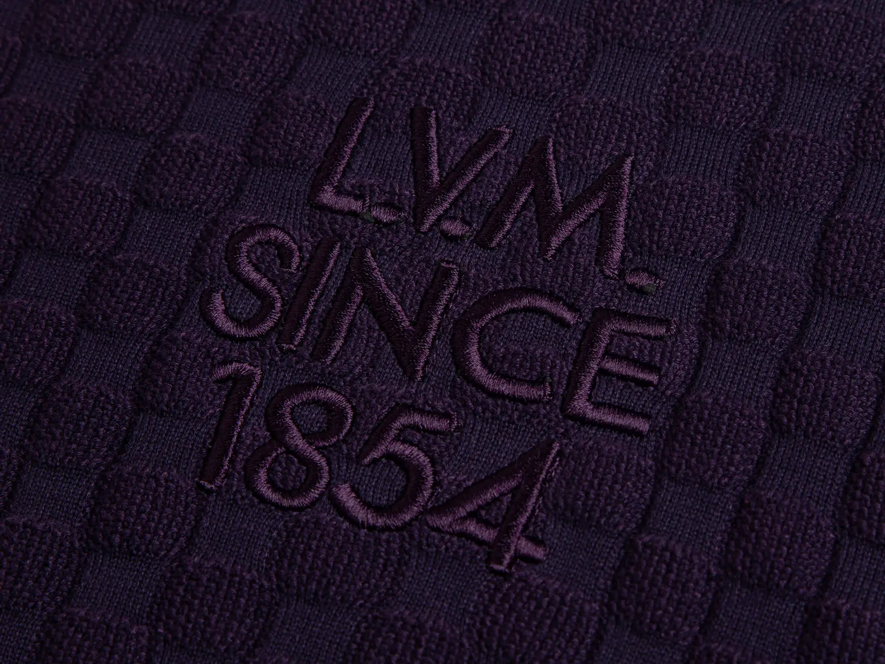 Damier Embroidered Wool-Blend Knit T-Shirt D19511464 — view 3