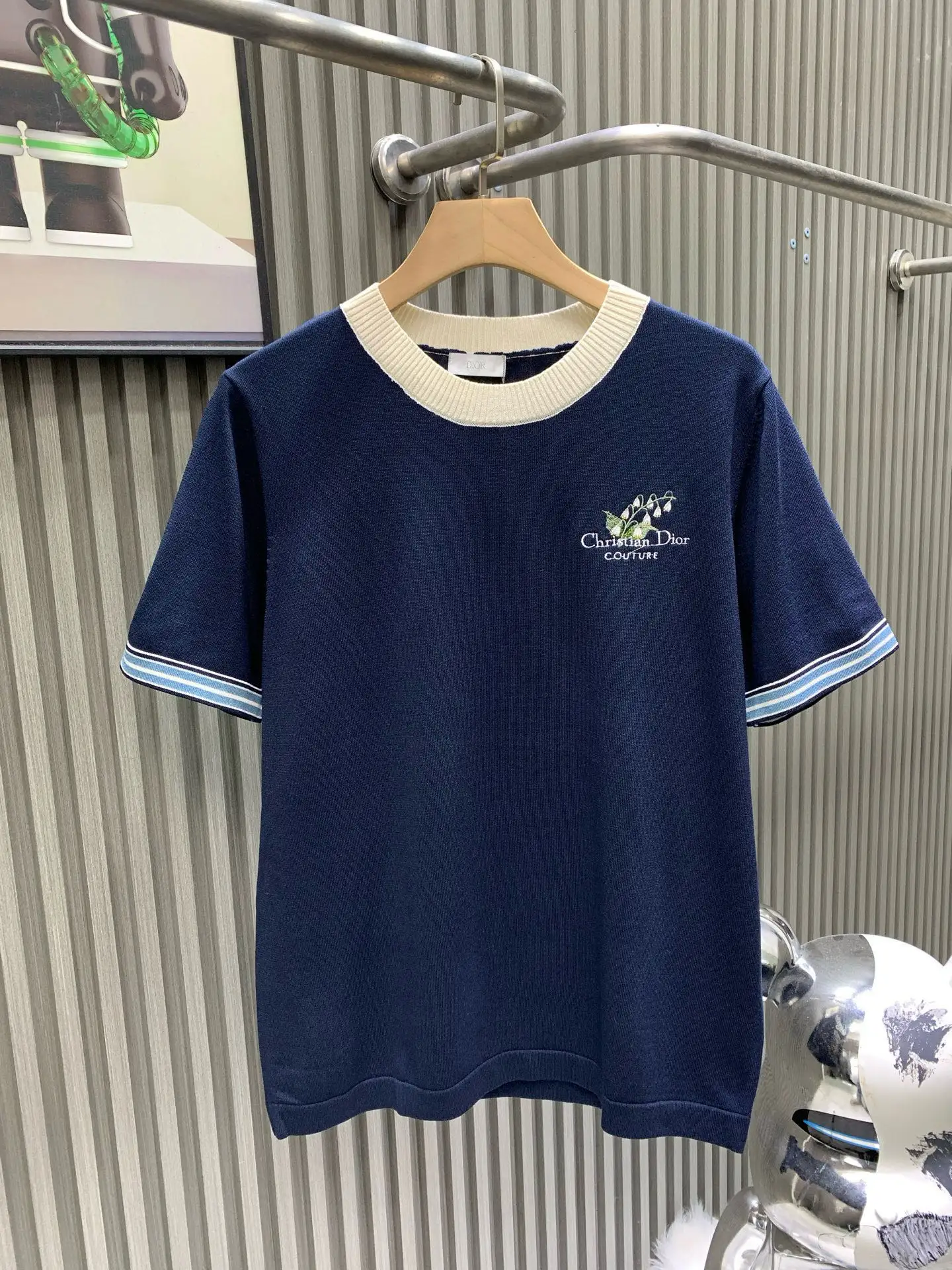 Lily of the Valley Embroidered Knit T-Shirt D19514528