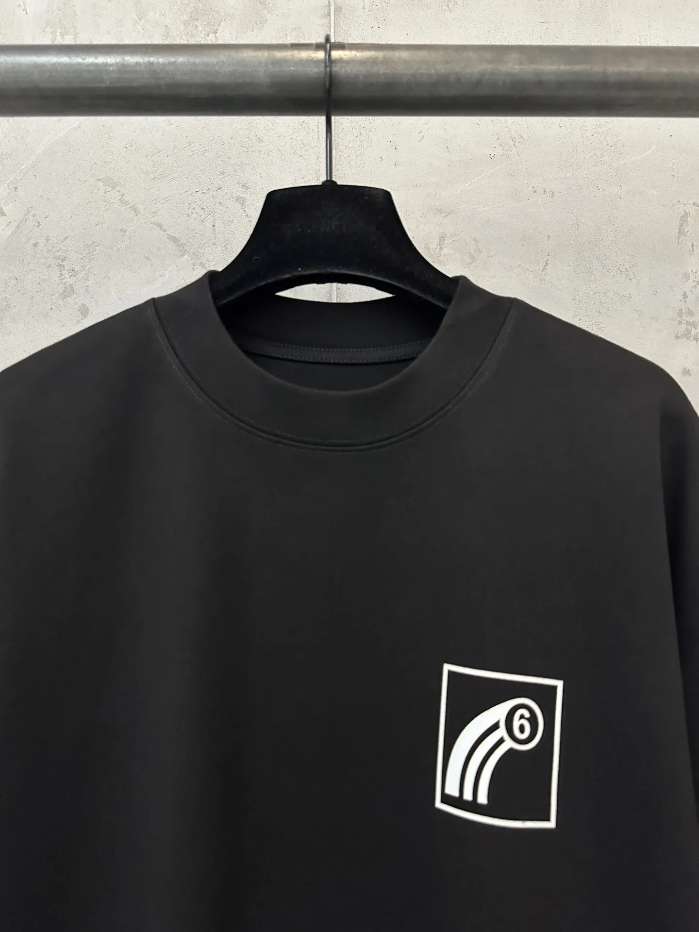 MM6 Maison Margiela Flocked Logo Heavyweight T-Shirt D19525025 — view 5