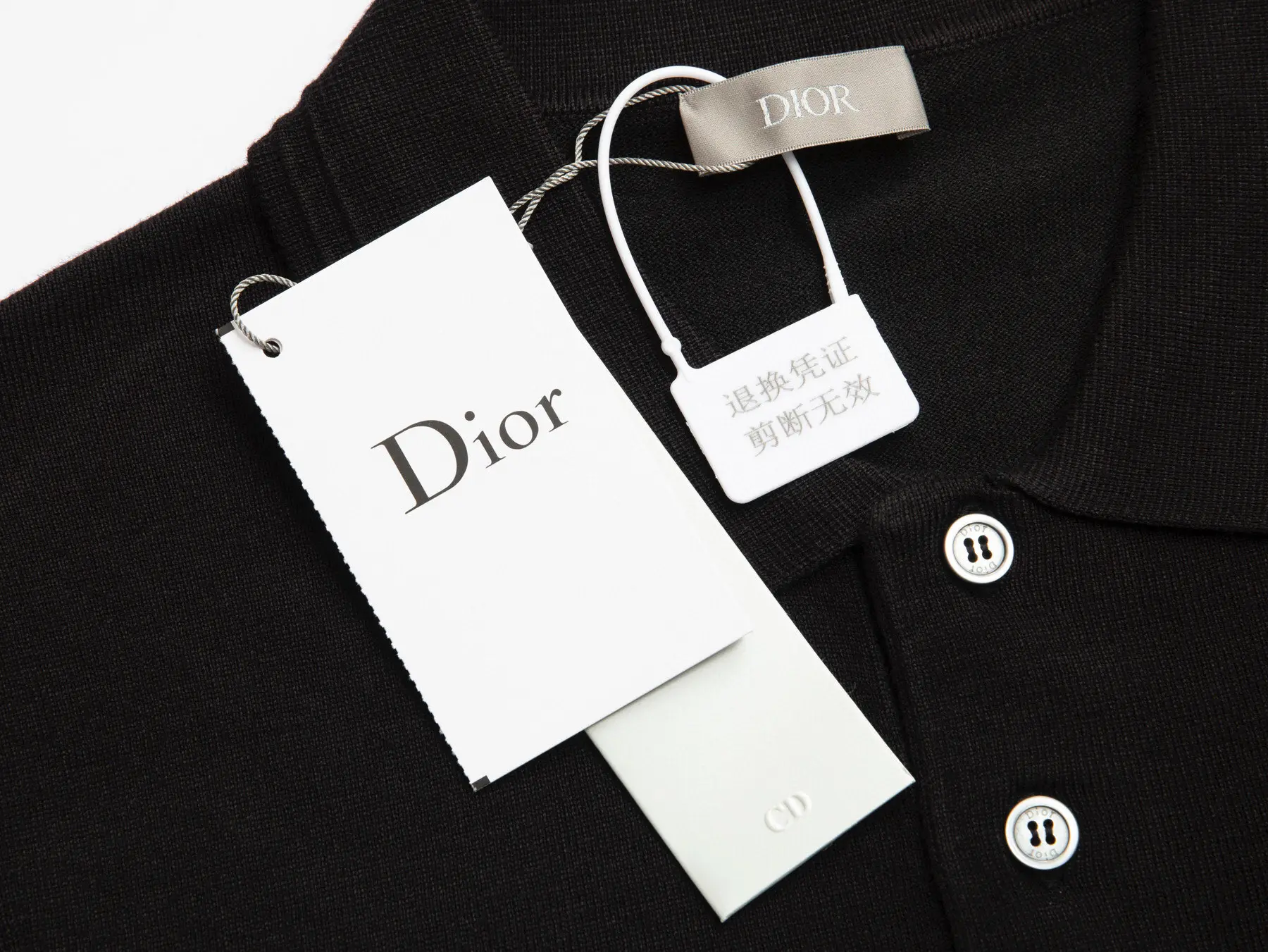 Christian Dior Couture Cashmere Knit Polo Shirt D20015681 — view 3