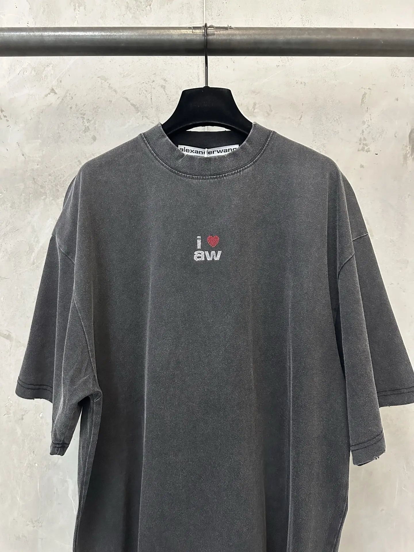 Hotfix Rhinestone Logo Cotton T-Shirt D20024427 — view 3