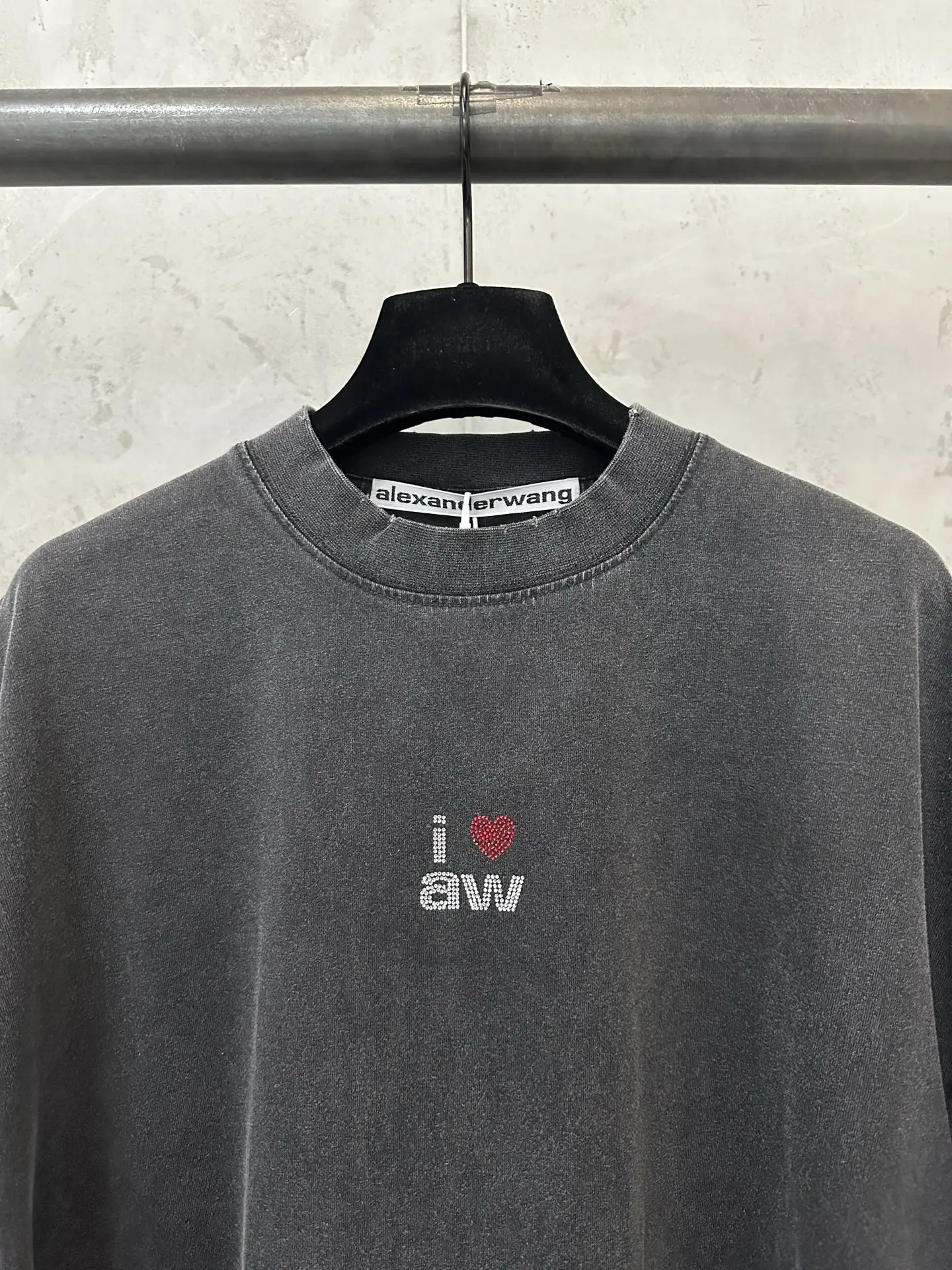 Hotfix Rhinestone Logo Cotton T-Shirt D20024427 — view 5