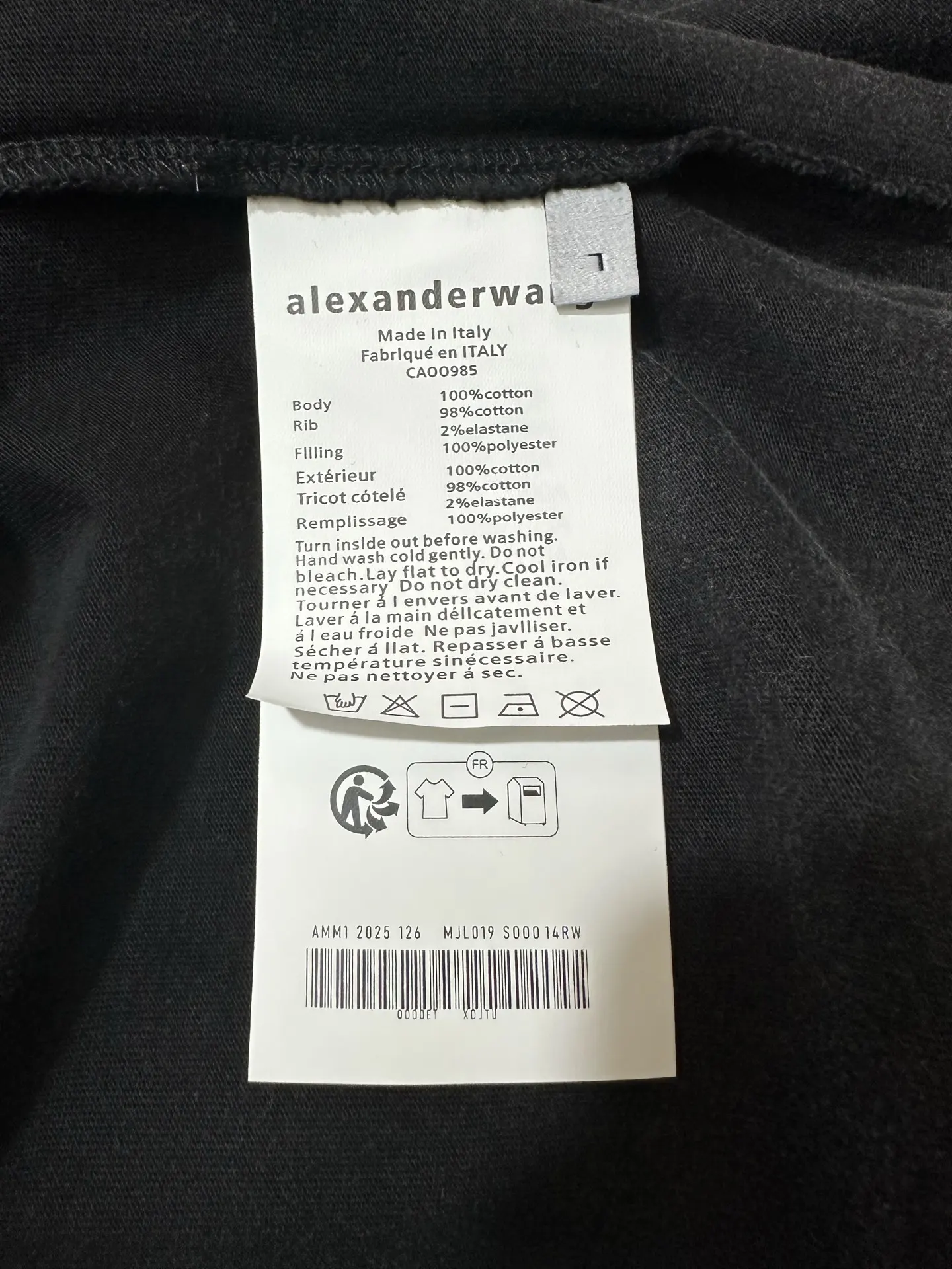Hotfix Rhinestone Logo Cotton T-Shirt D20024427 — view 9