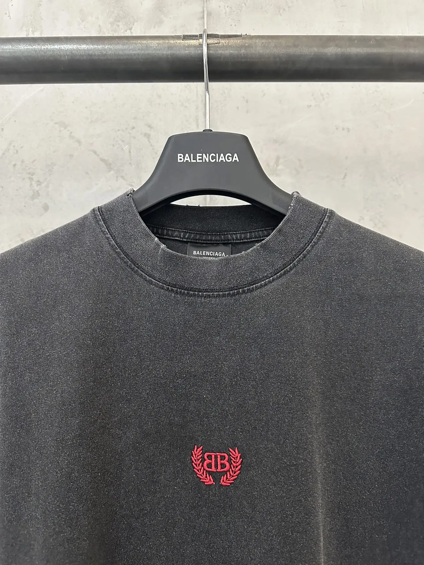Logo Embroidery Washed Cotton T-Shirt D20020206 — view 5