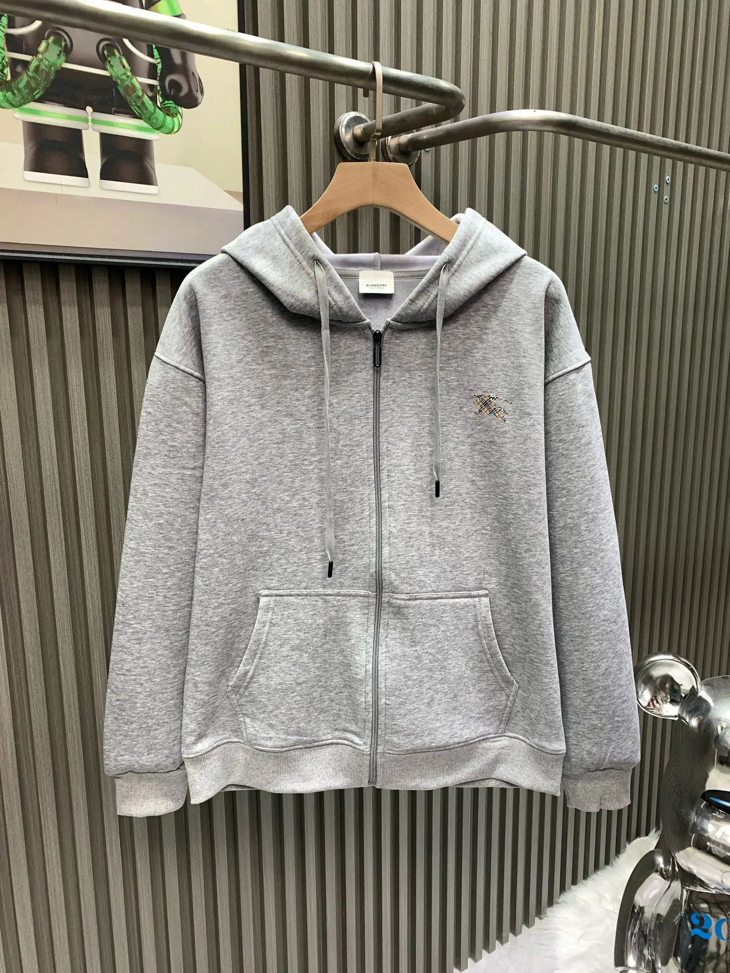 Equestrian Knight Embroidered Zip-Up Hoodie D20014539