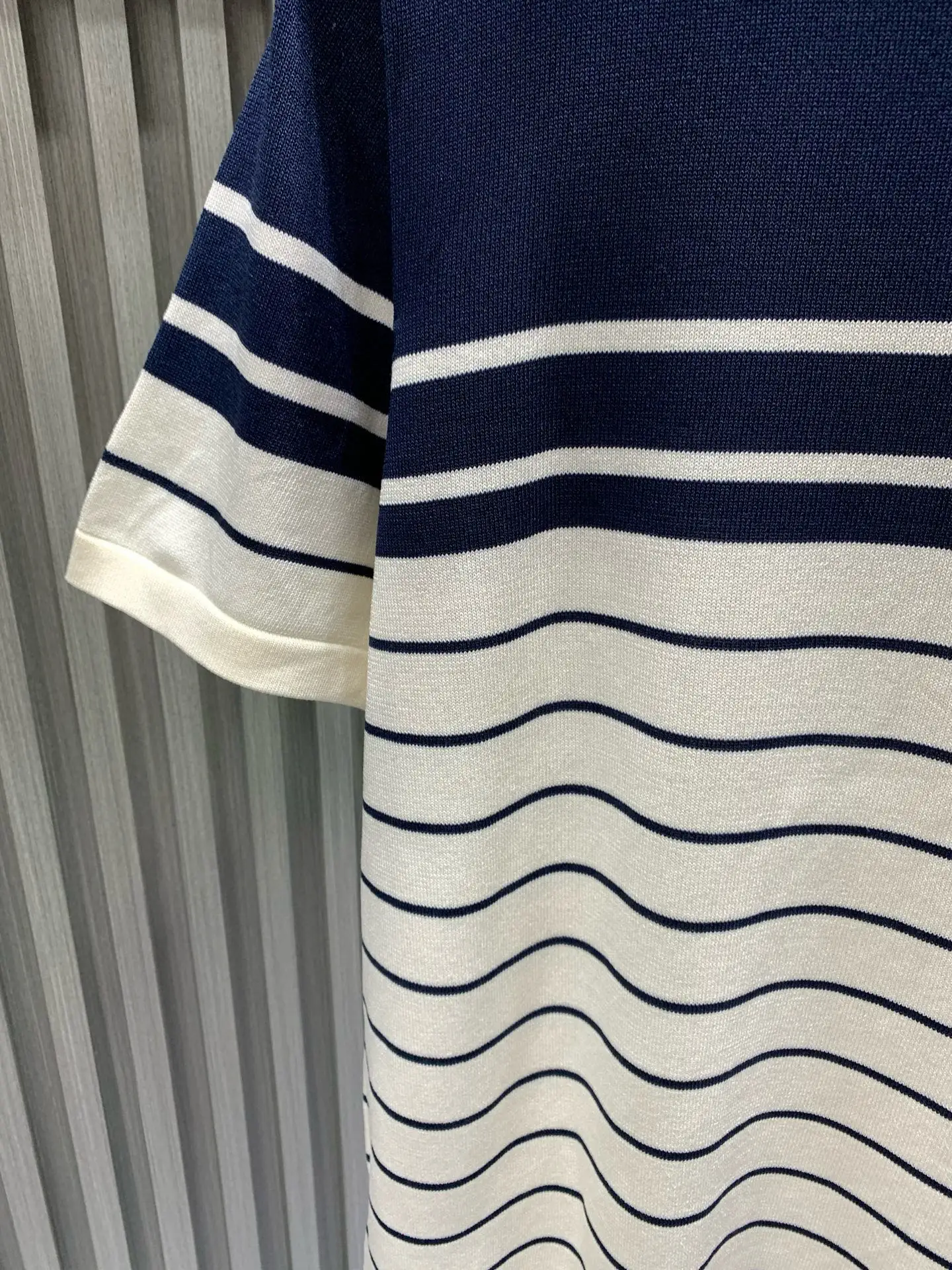 Striped Cotton-Knit Polo Shirt D20014529 — view 8