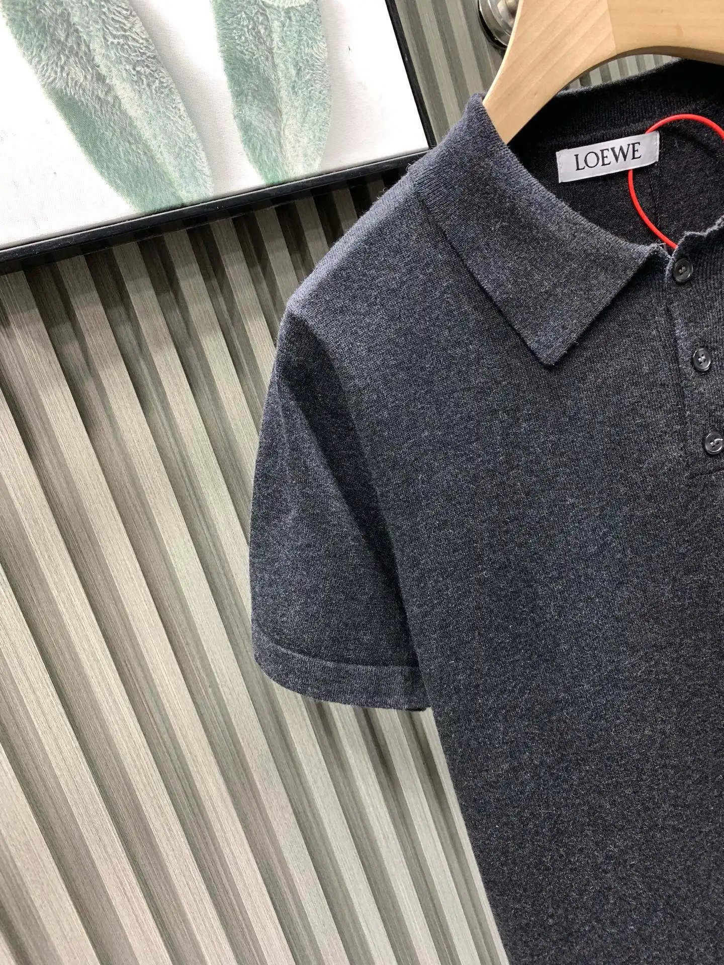 Anagram Embroidered Cotton-Piqué Polo Shirt D20014533 — view 6