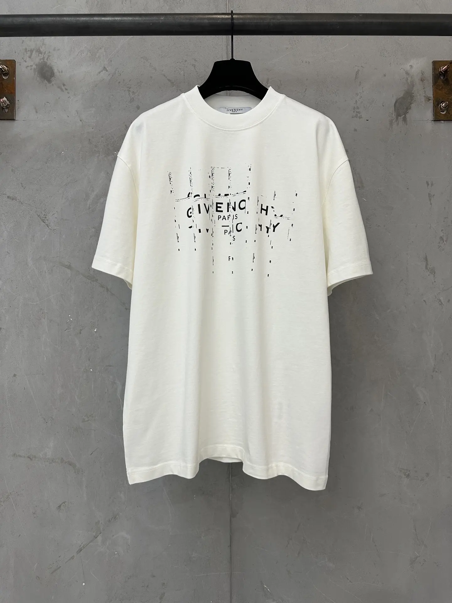 Distorted Logo Heavyweight Cotton T-Shirt D20011899