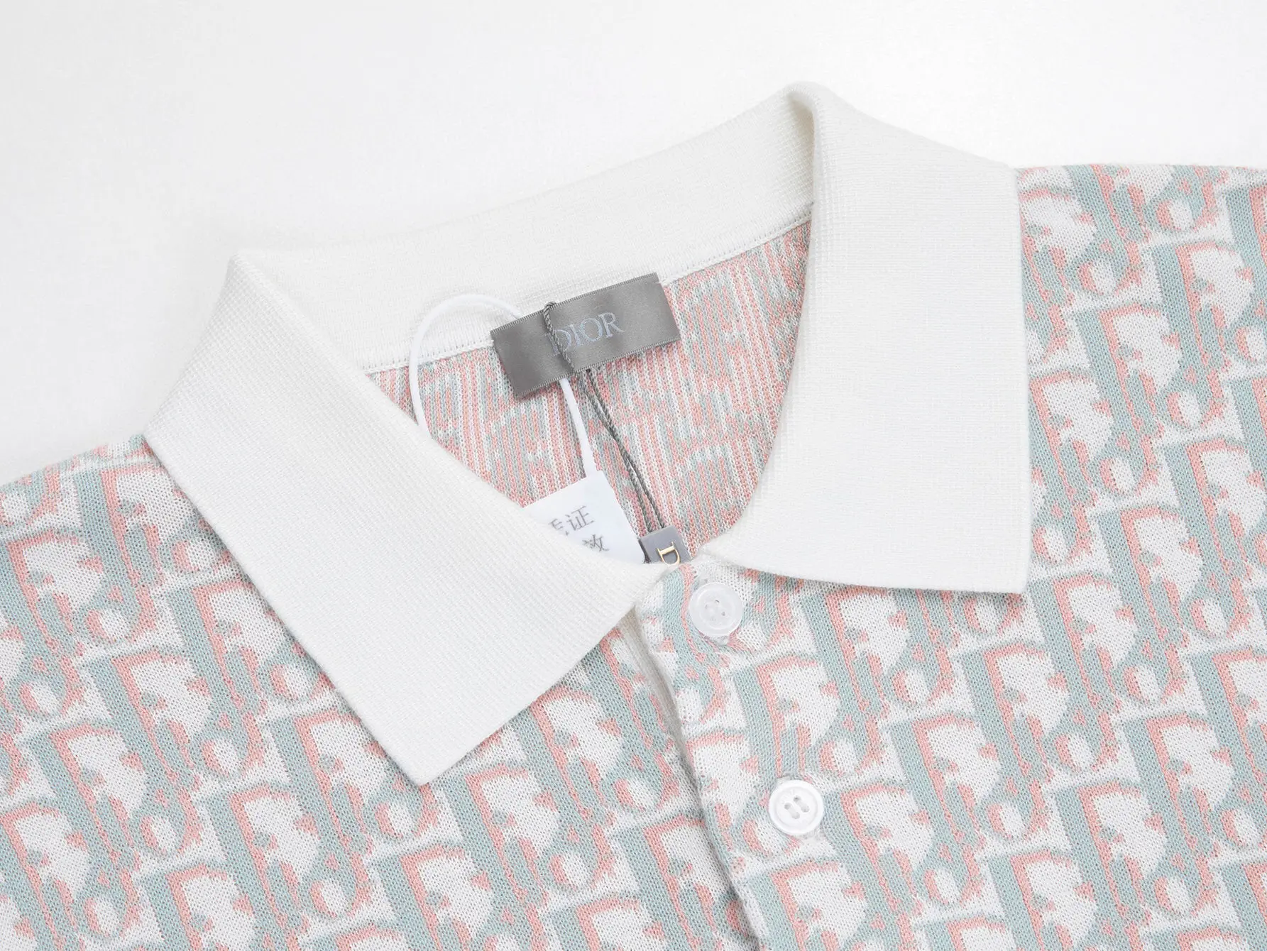 Oblique Jacquard Knit Polo Shirt D20515679 — view 4