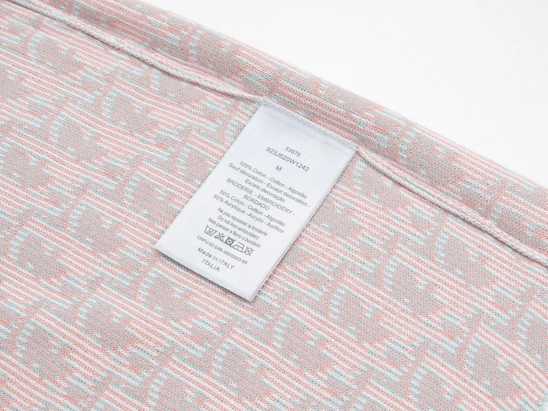 Oblique Jacquard Knit Polo Shirt D20515679 — view 7