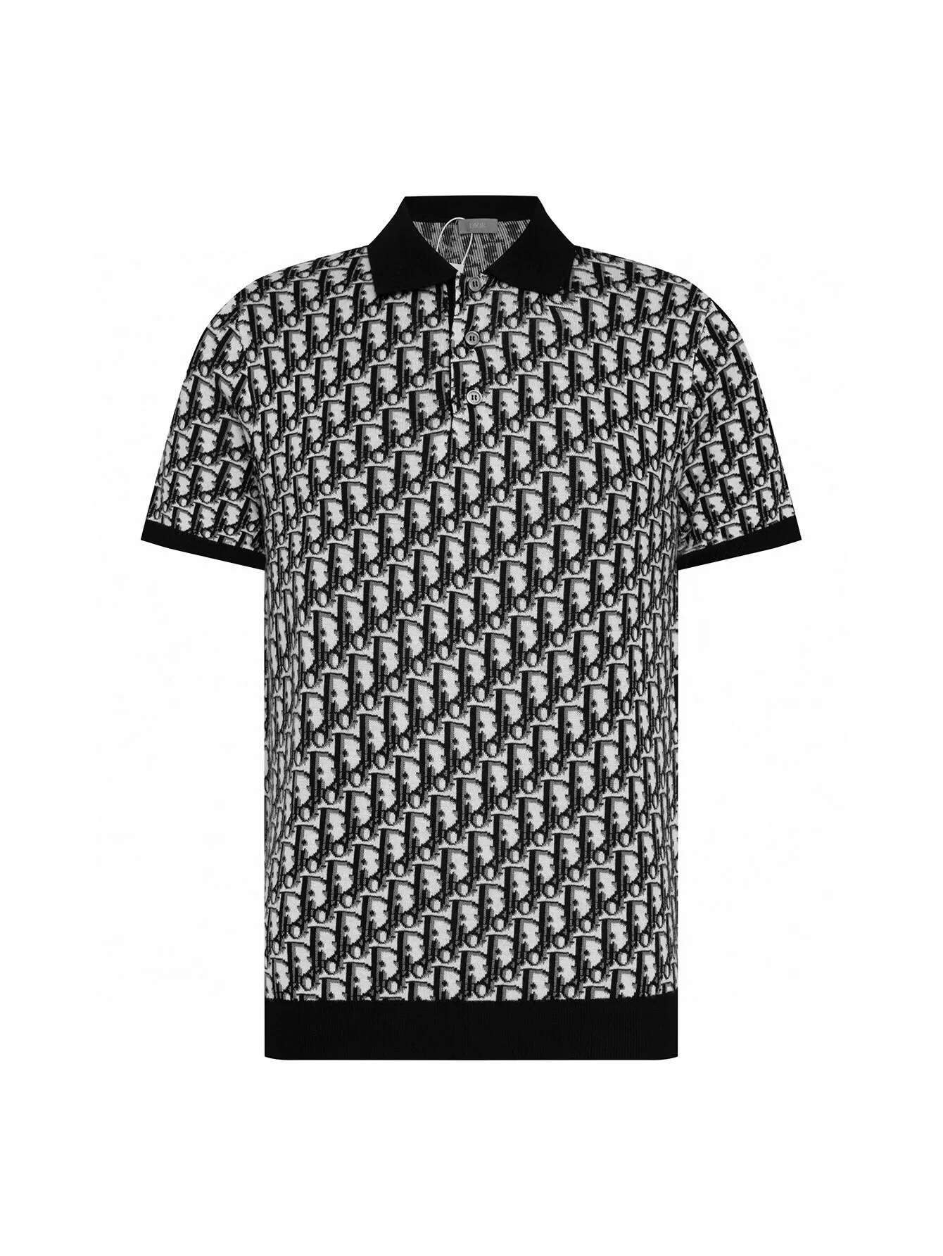Oblique Jacquard Tencel Knit Polo Shirt D20515680