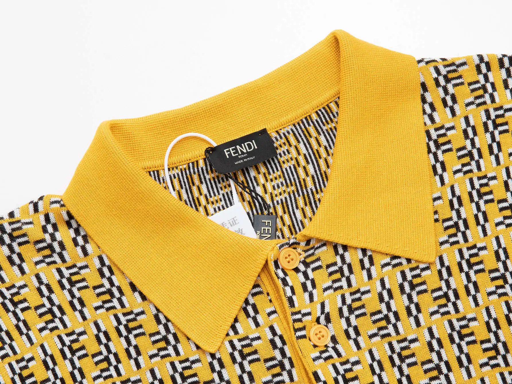 FF Monogram Jacquard Knit Polo Shirt D20515685 — view 3