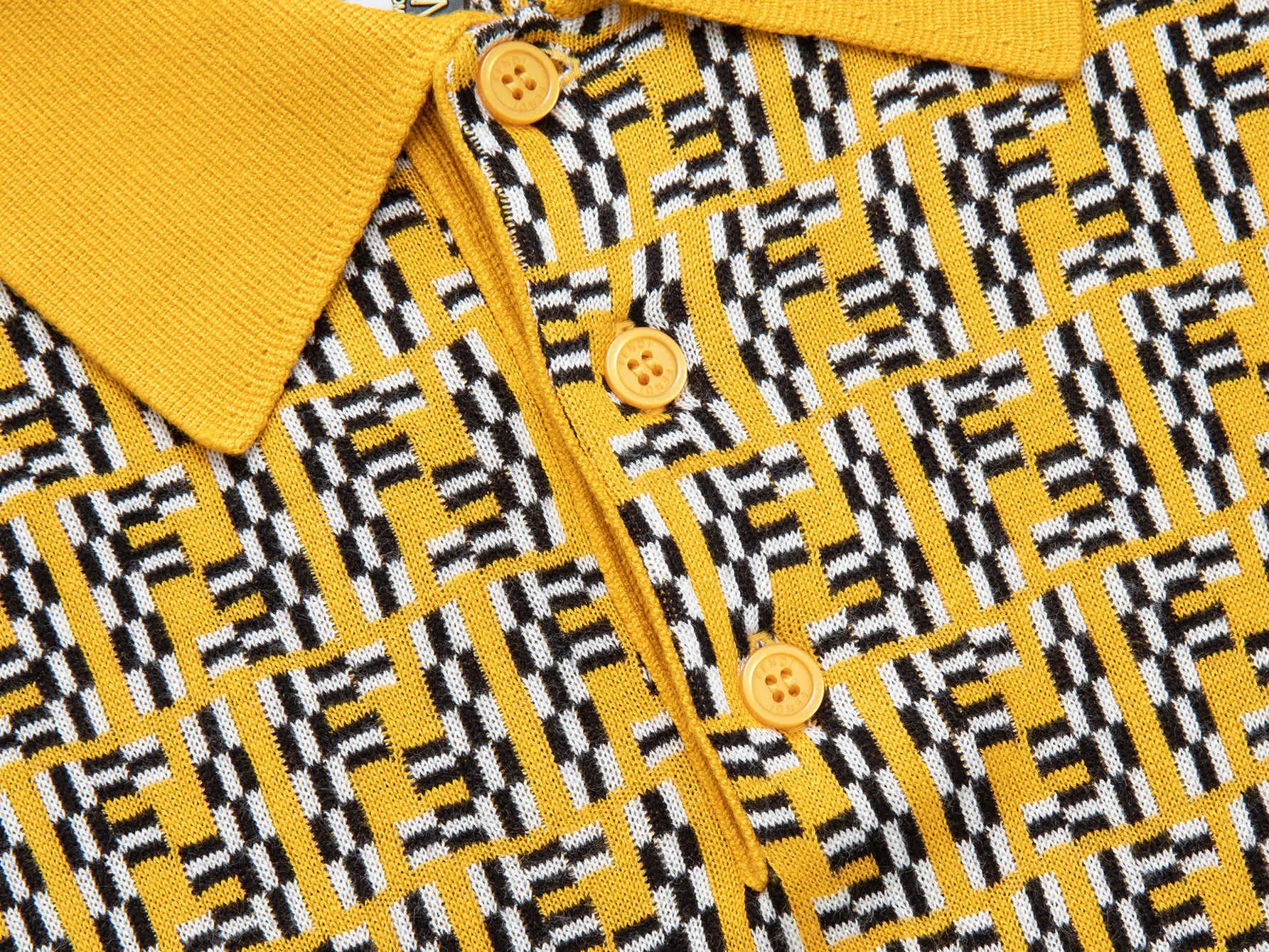 FF Monogram Jacquard Knit Polo Shirt D20515685 — view 4