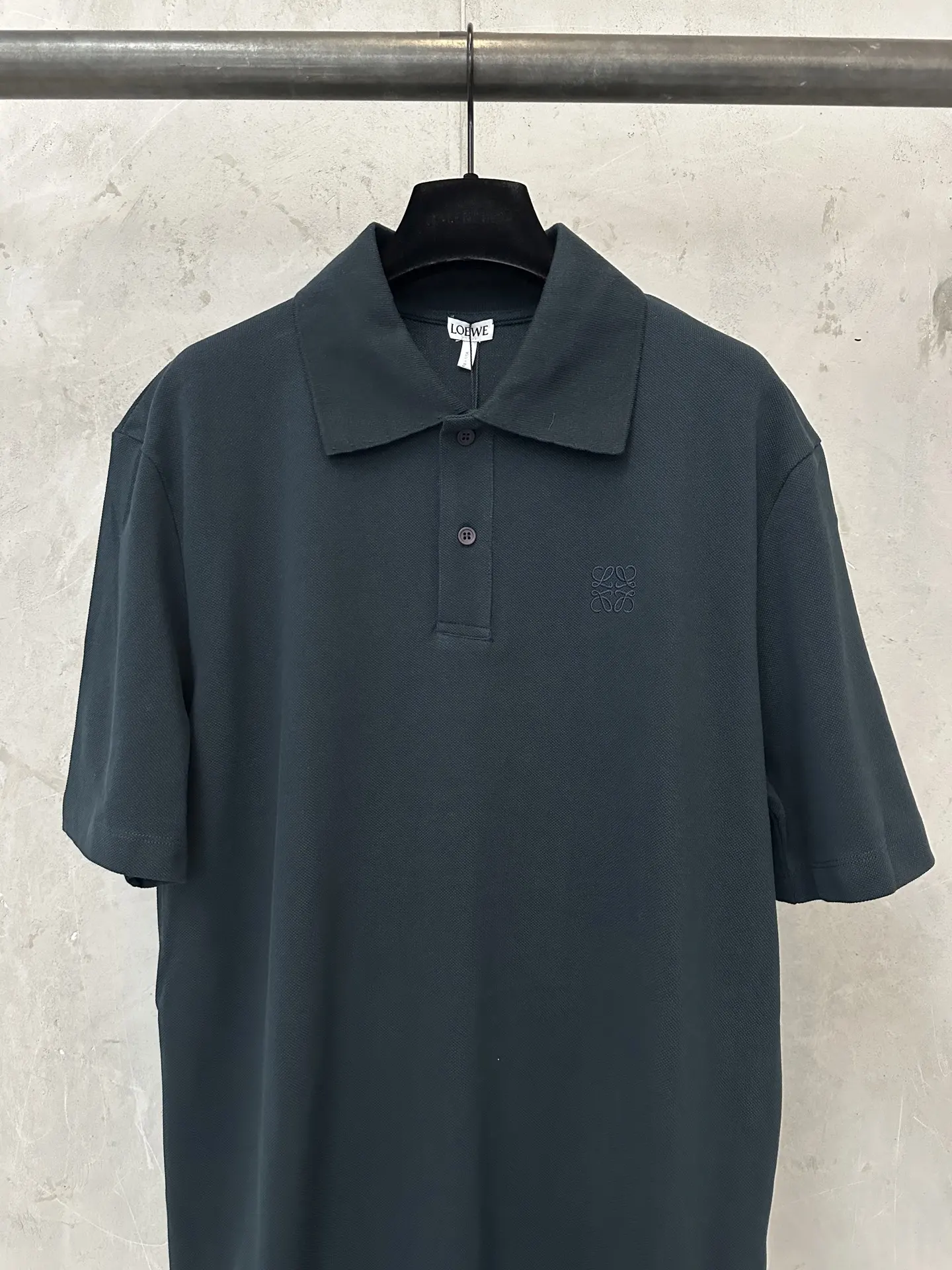 Anagram Embroidered Cotton-Piqué Polo Shirt D20511872 — view 3