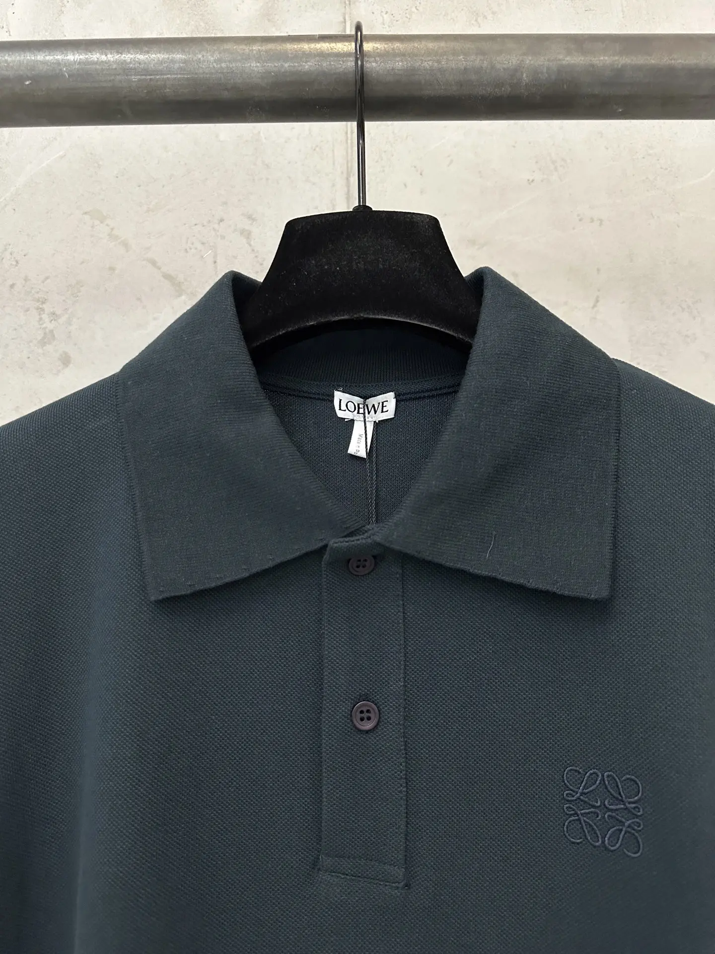 Anagram Embroidered Cotton-Piqué Polo Shirt D20511872 — view 5