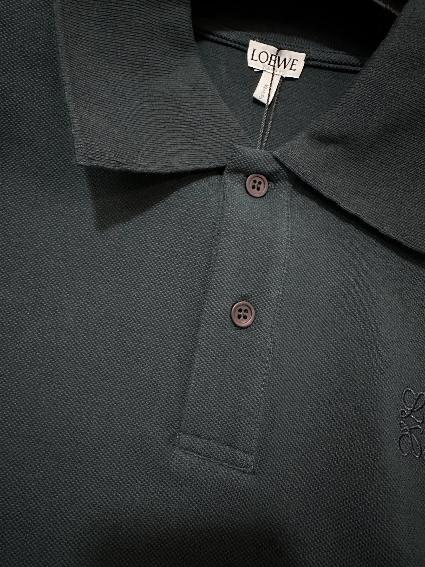 Anagram Embroidered Cotton-Piqué Polo Shirt D20511872 — view 6