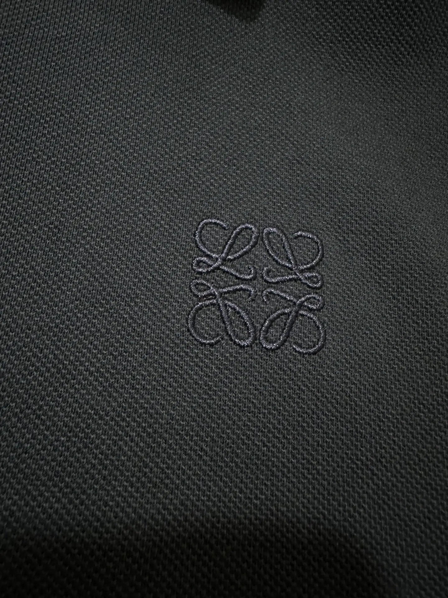 Anagram Embroidered Cotton-Piqué Polo Shirt D20511872 — view 7