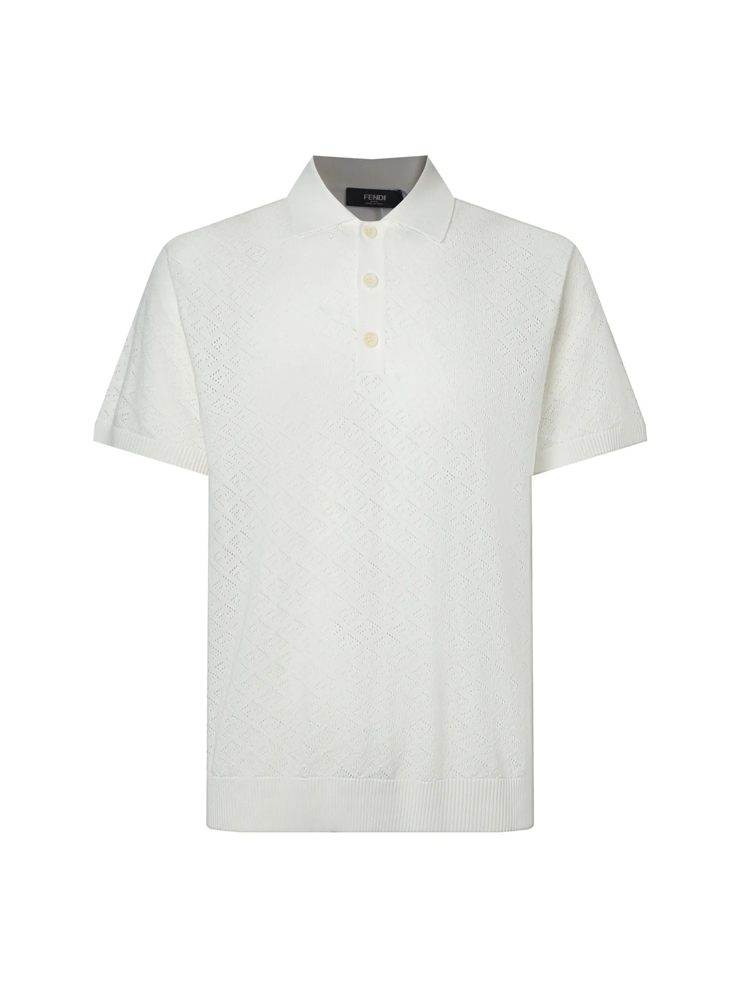 Logo-Jacquard Wool-Blend Knit Polo Shirt D20511471