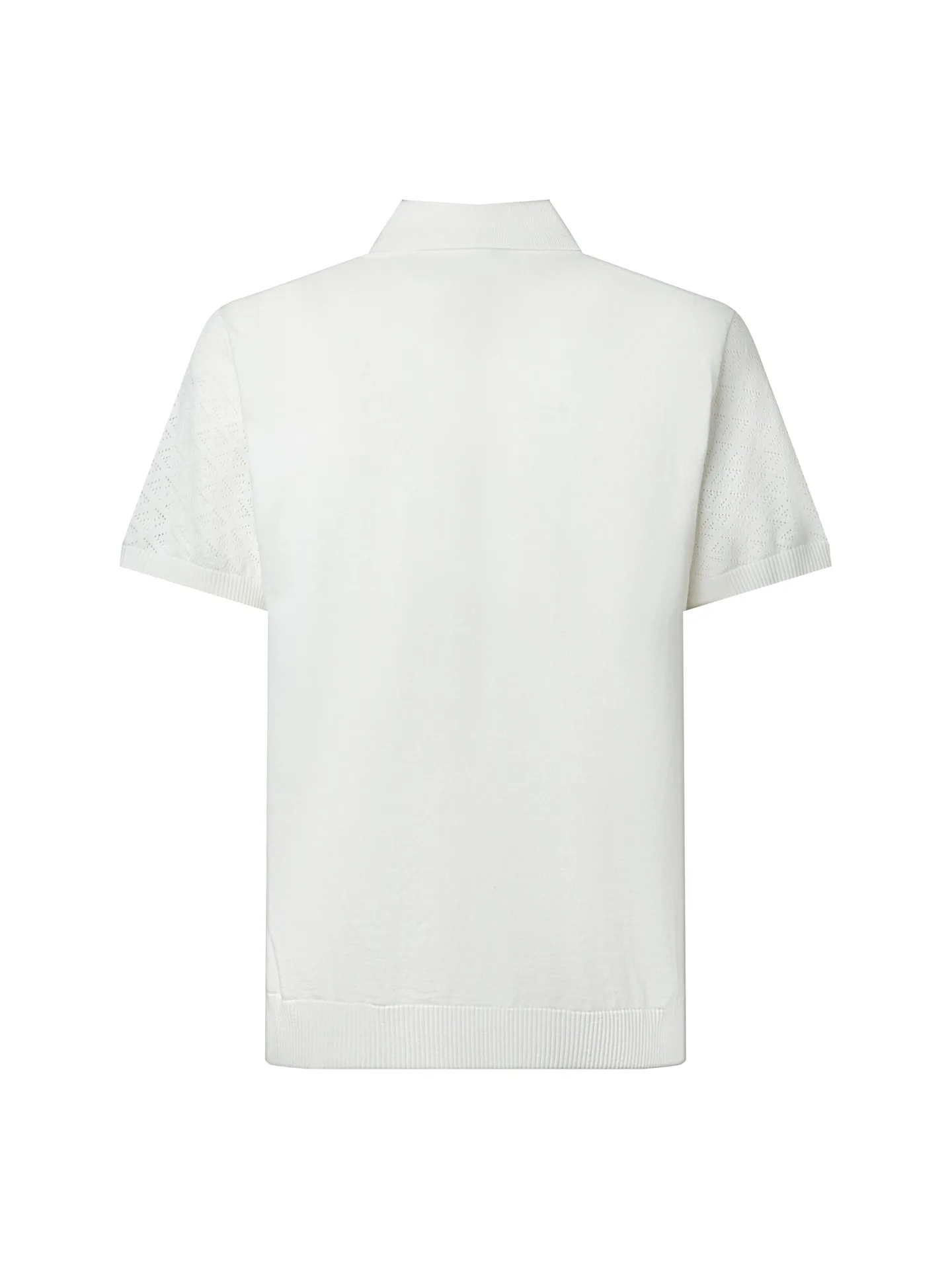 Logo-Jacquard Wool-Blend Knit Polo Shirt D20511471 — view 2