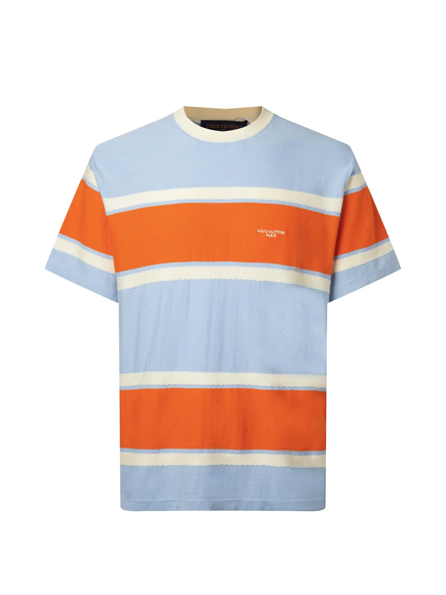 Striped Wool-Blend Knit Polo Shirt D20511468