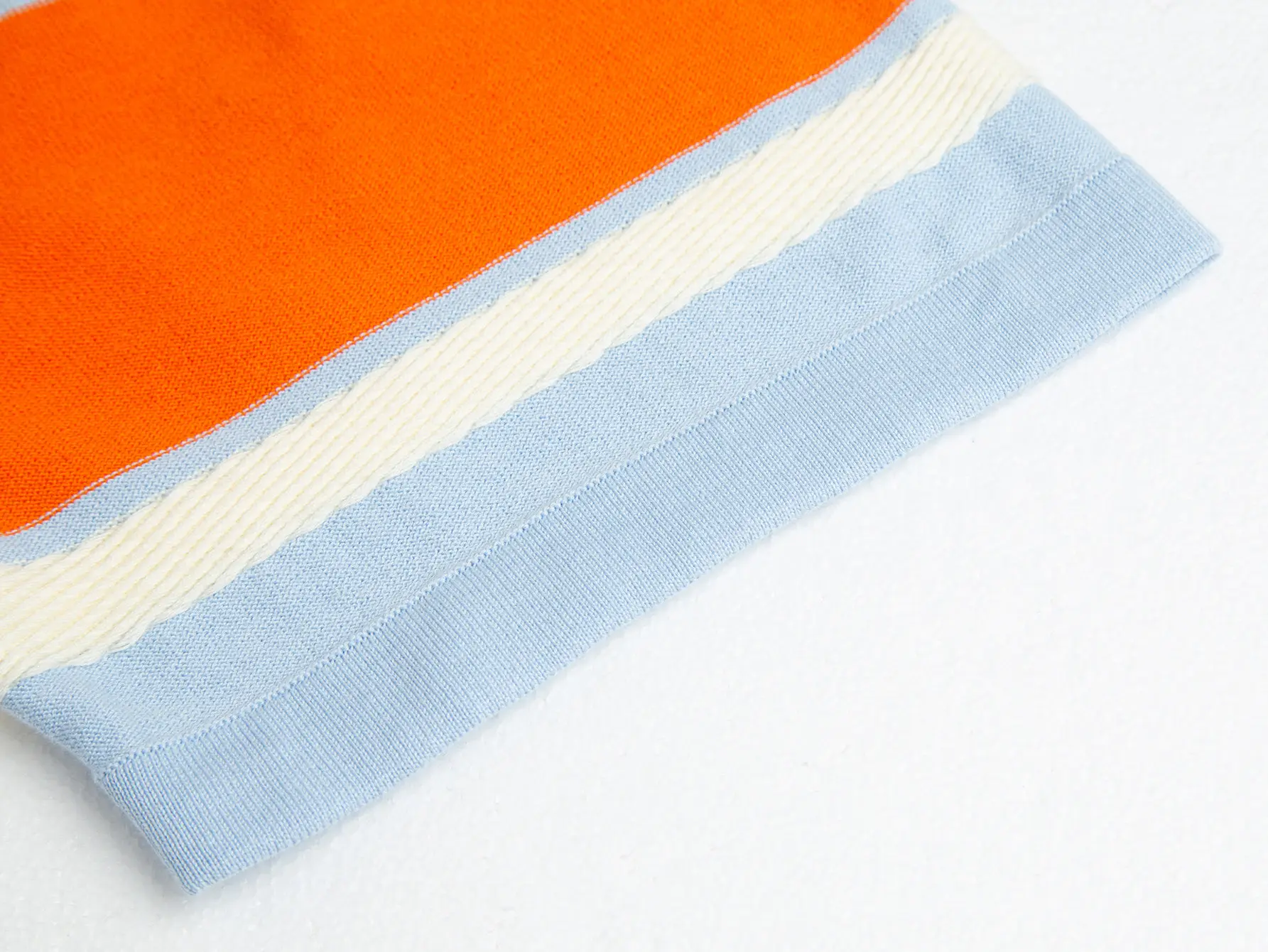 Striped Wool-Blend Knit Polo Shirt D20511468 — view 9