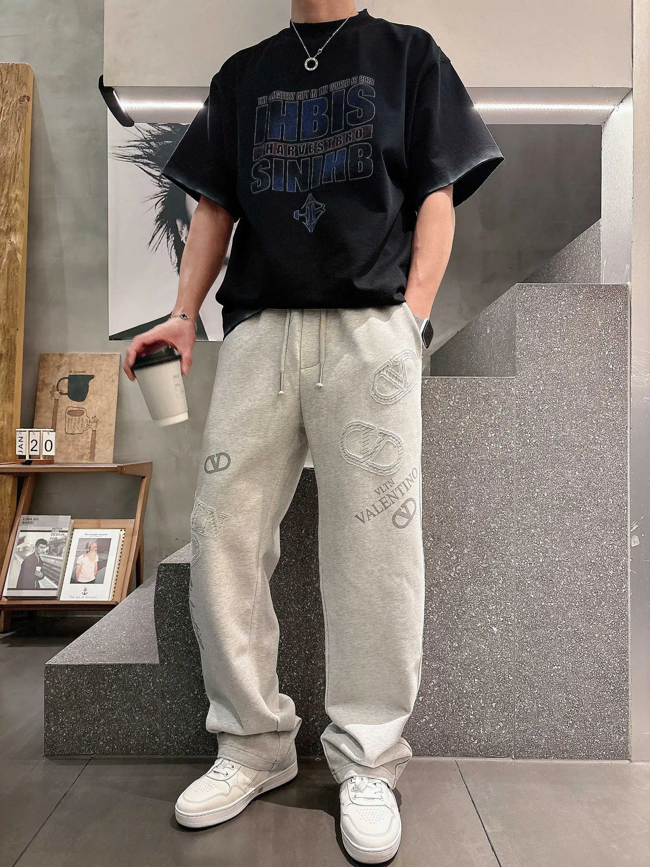 Logo-Embroidered Cotton-Blend Sweatpants D21013607 — view 9