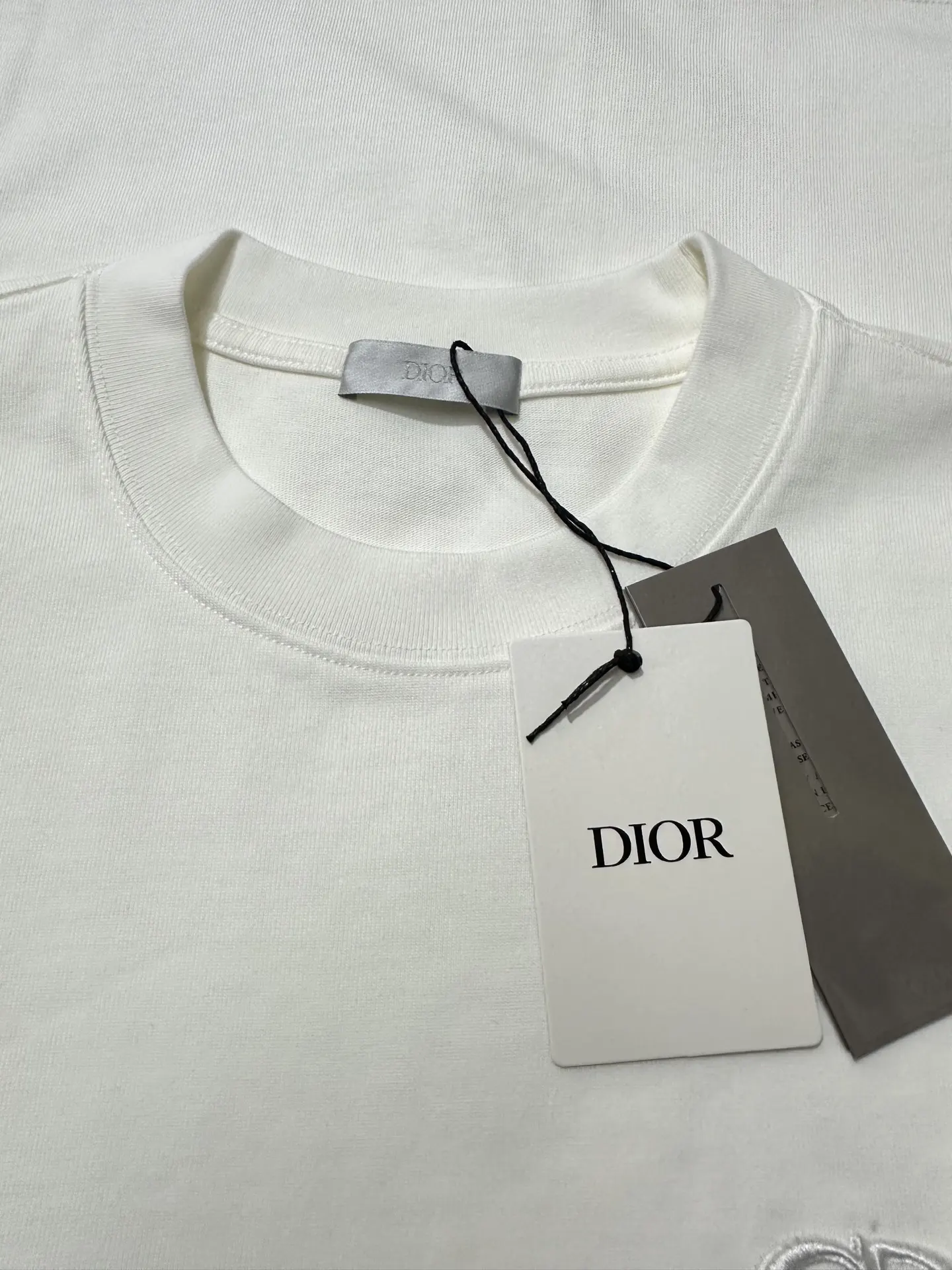 CD Logo Embroidered Heavyweight Cotton T-Shirt D21023558 — view 6